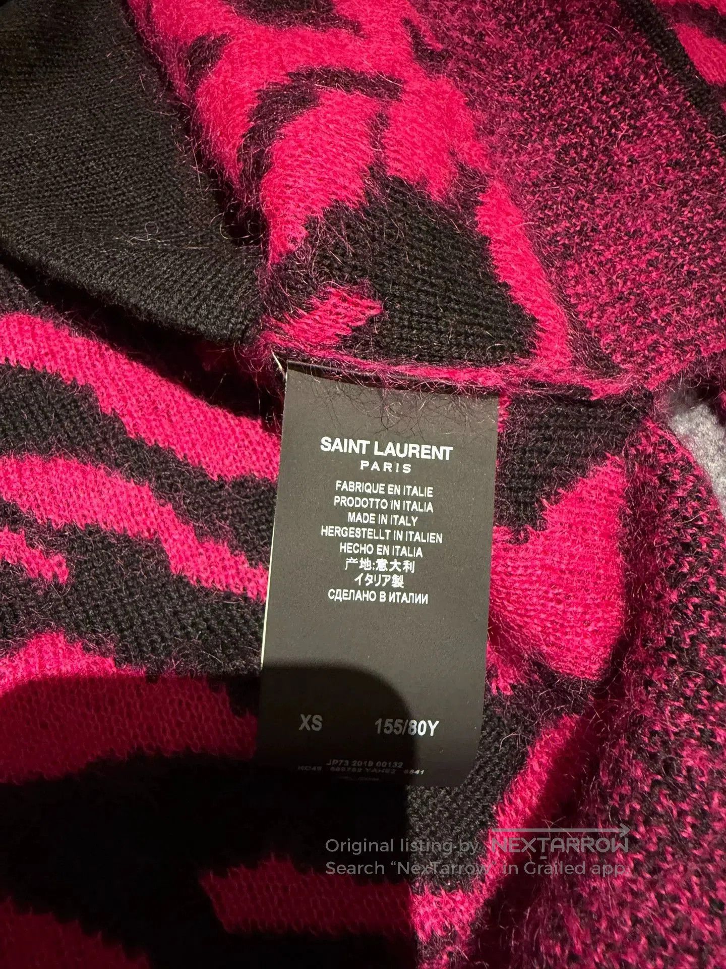 Saint Laurent Paris SAINT LAURENT Long-Sleeve Knit Cardigan. Size XS / US 0-2 / IT 36-38 - 5 Thumbnail
