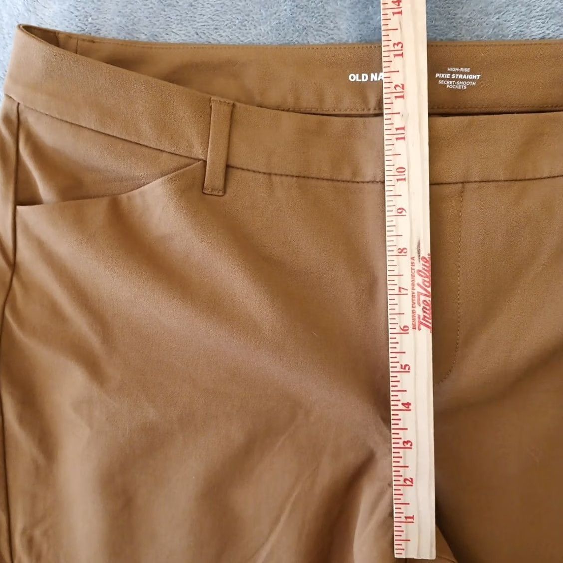 Old Navy Old Navy Pixie Ankle Pants Womens Size 20 Brown Pockets 41x26.5 High Rise Straight Leg Front Flat Front Regular Rise Cotton Blend Casual Pants Girls? Size 42" / US 20 - 4 Thumbnail