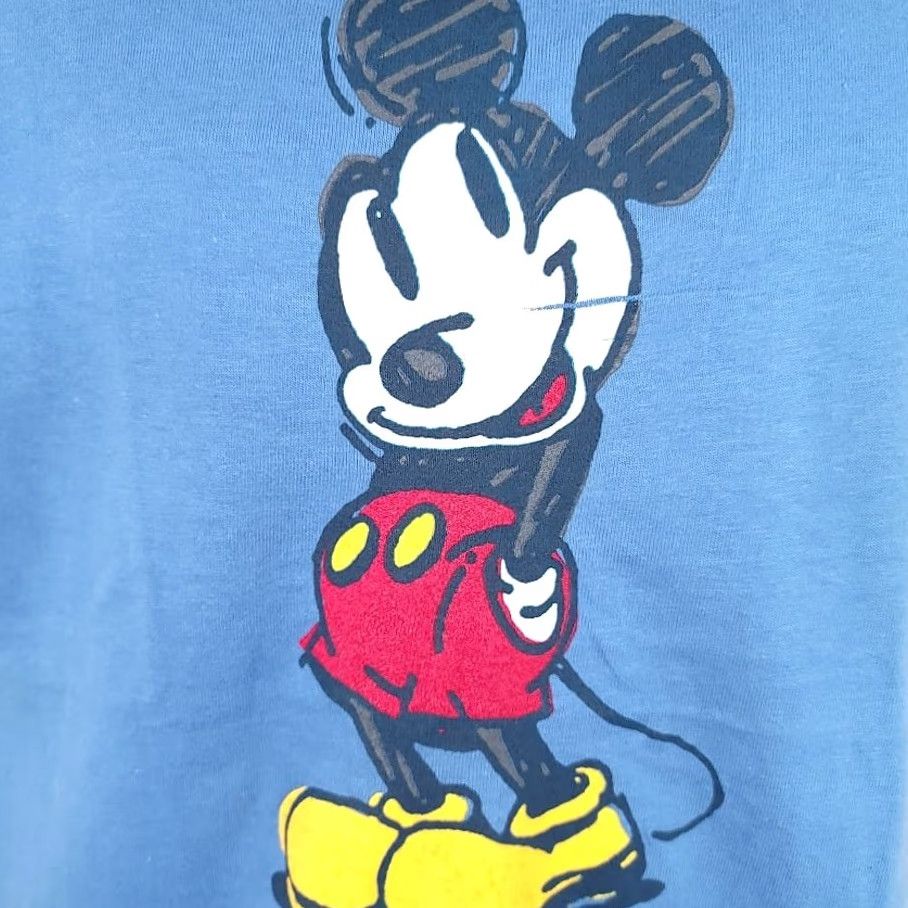 Disney VINTAGE Disney Mickey Mouse T Shirt Mens Small 90s Disney Store Tag Made In USA Blue Cotton Crew Neck Short Sleeve Fun Theme Womens/Mens Size US S / EU 44-46 / 1 - 3 Thumbnail