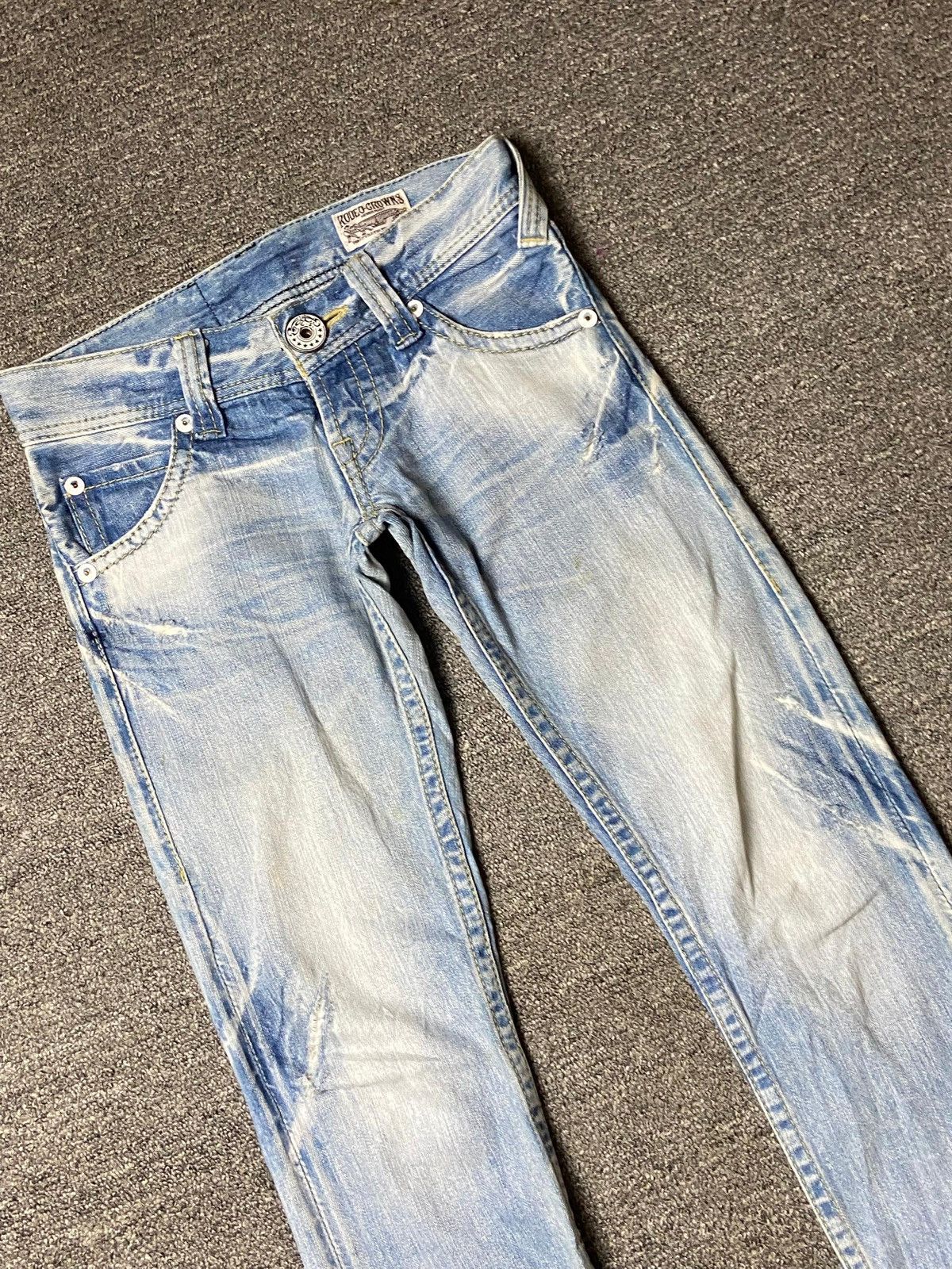 Japanese Brand Vintage Rodeo Crowns Slim Cut Denim Jeans (142) Size US 28 / EU 44 - 11 Thumbnail
