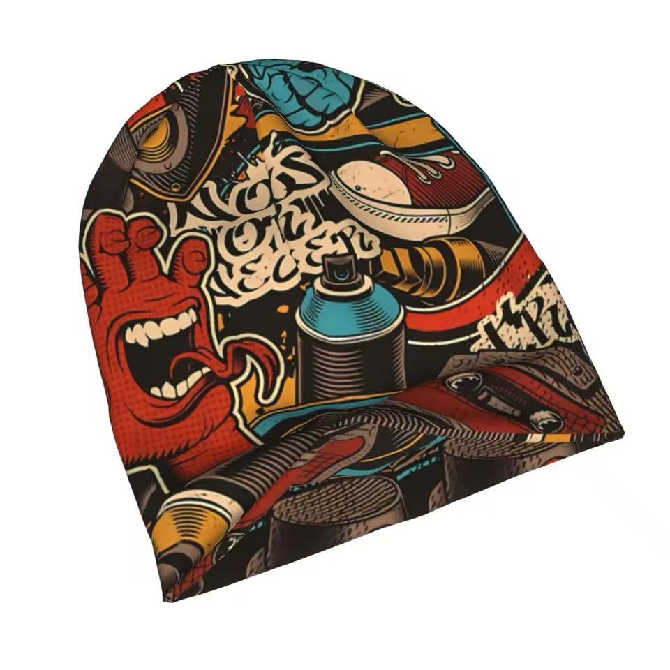Other Skullies Beanies Caps Urban Pattern Pop Thin Hat Size ONE SIZE - 3 Thumbnail