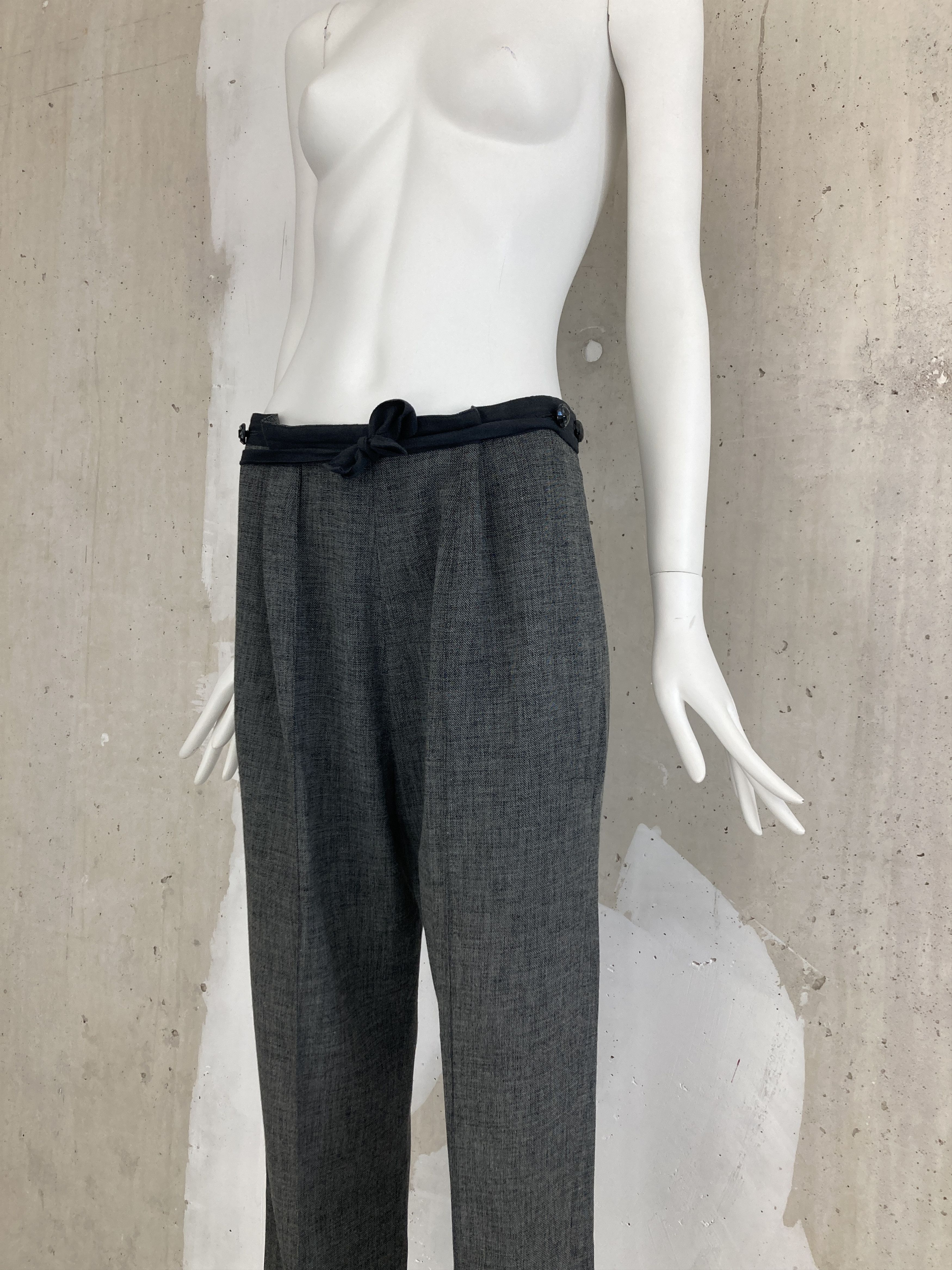 Ann Demeulemeester Early 90's Grey Side Buttoned Trousers Size 27" / US 4 / IT 40 - 3 Thumbnail