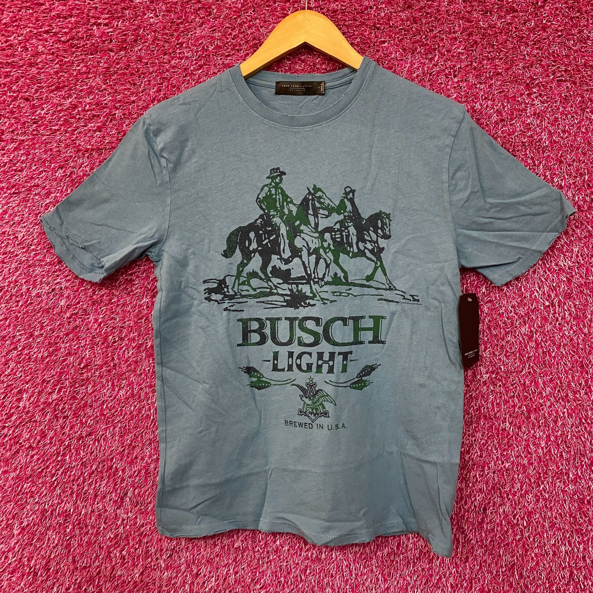 Junk Food Junk Food Clothing Busch Light Vintage-Style T-Shirt Small Size S / US 4 / IT 40 - 1 Thumbnail