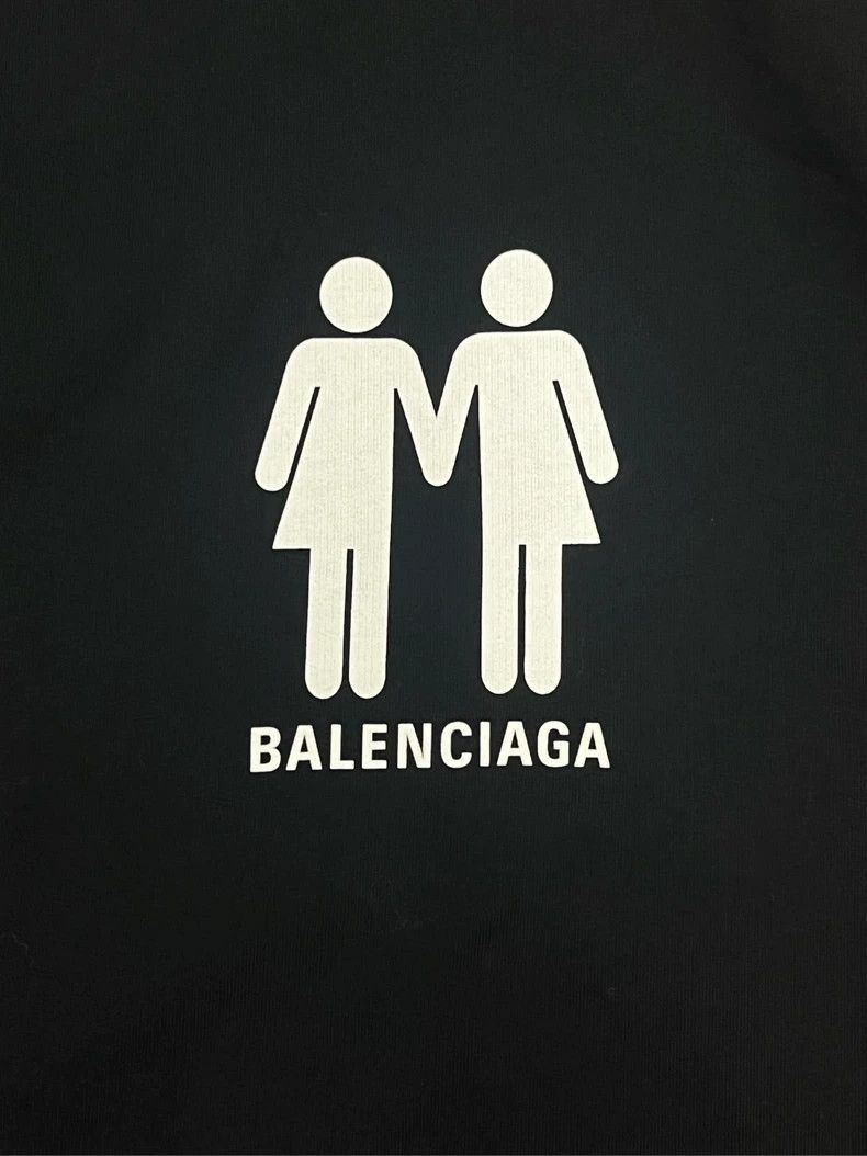Balenciaga Balenciaga MultiLogo Printed Black Hoodie-2505 Size US XS / EU 42 / 0 - 3 Thumbnail
