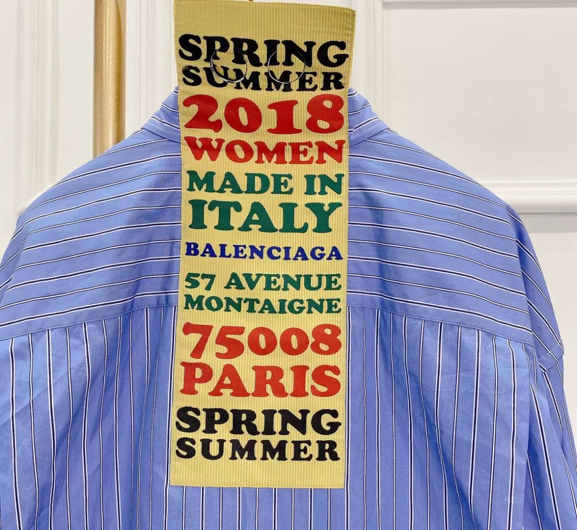 Balenciaga BALENCIAGA long vertical stripe shirt2412-Nextarrow Size US S / EU 44-46 / 1 - 5 Thumbnail
