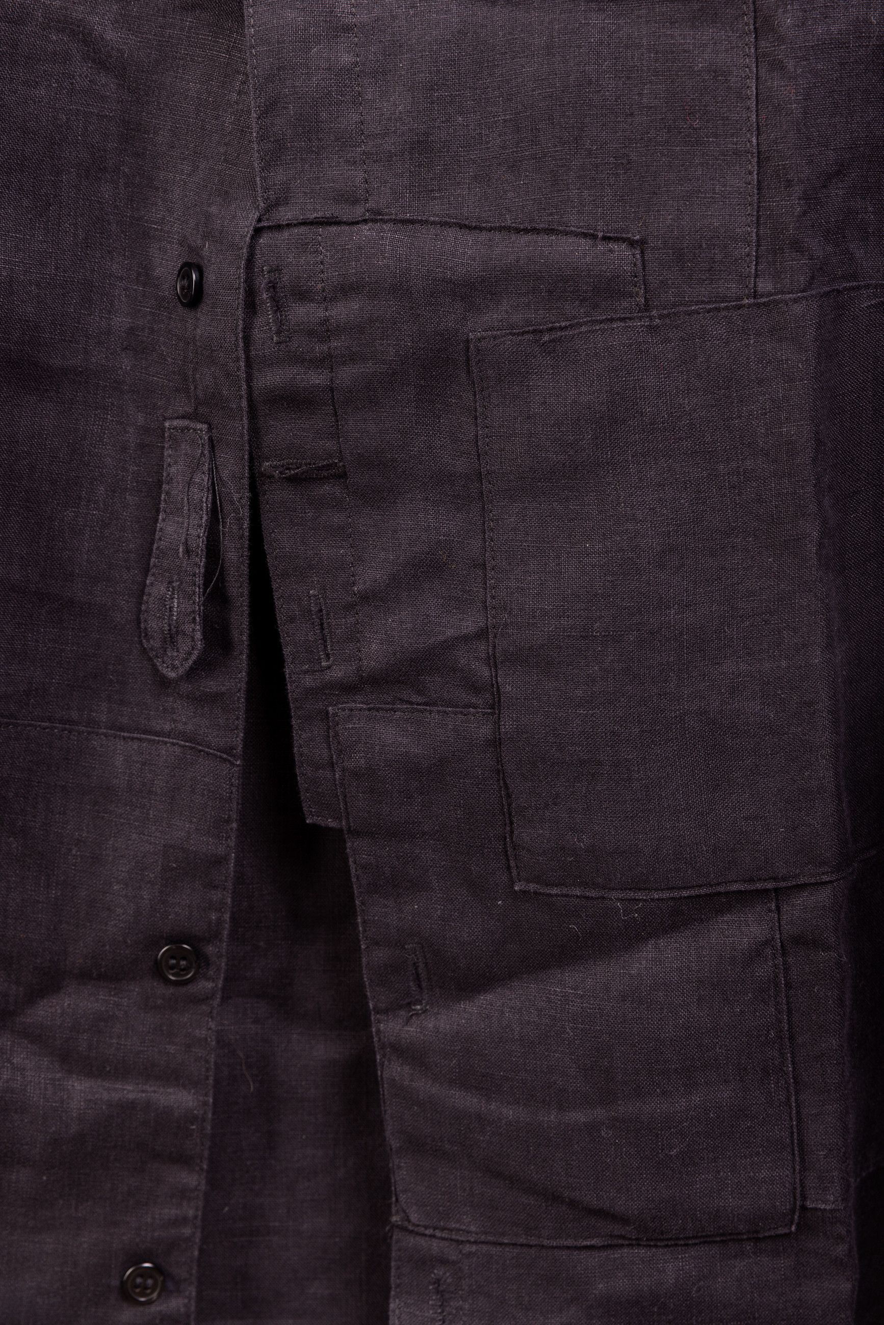 Greg Lauren Black crooked patchwork studio linen Size US S / EU 44-46 / 1 - 3 Thumbnail