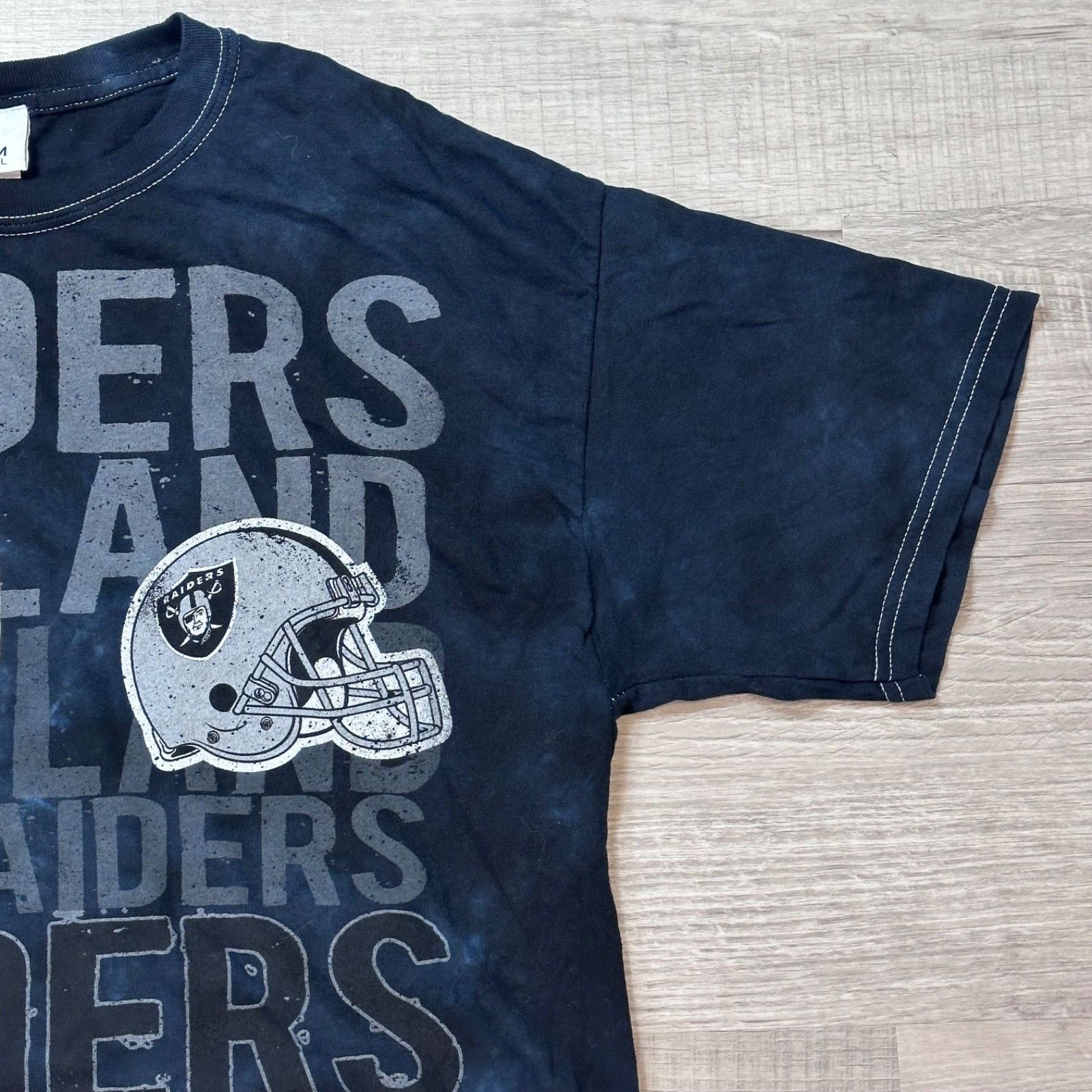 NFL Team Apparel NFL Oakland Raiders Tye Dye T-Shirt Black Y2K Size US L / EU 52-54 / 3 - 4 Thumbnail