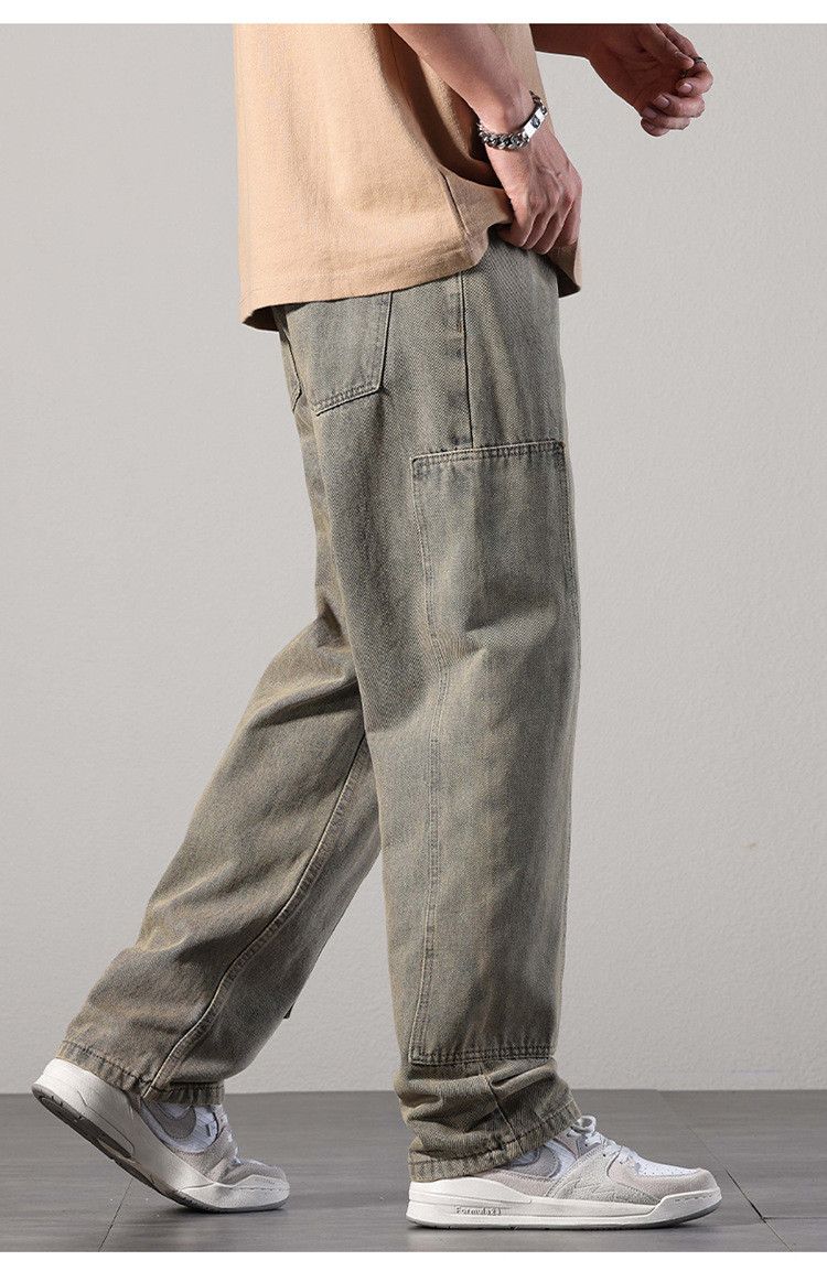 Japanese Brand × Jean Vintage washed all-match casual distressed straight jeans Size US 32 / EU 48 - 3 Thumbnail