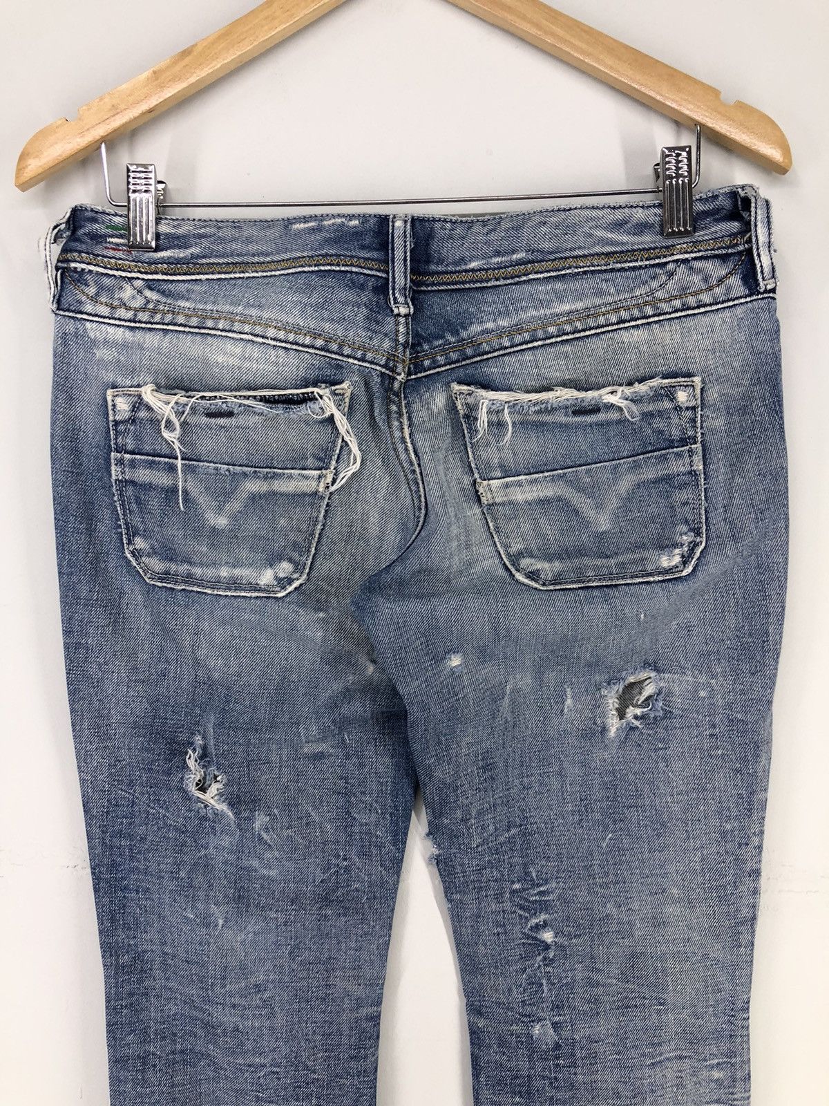 Diesel Vintage Diesel Lowky Distressed Faded Blue Jeans Size 29" - 13 Thumbnail