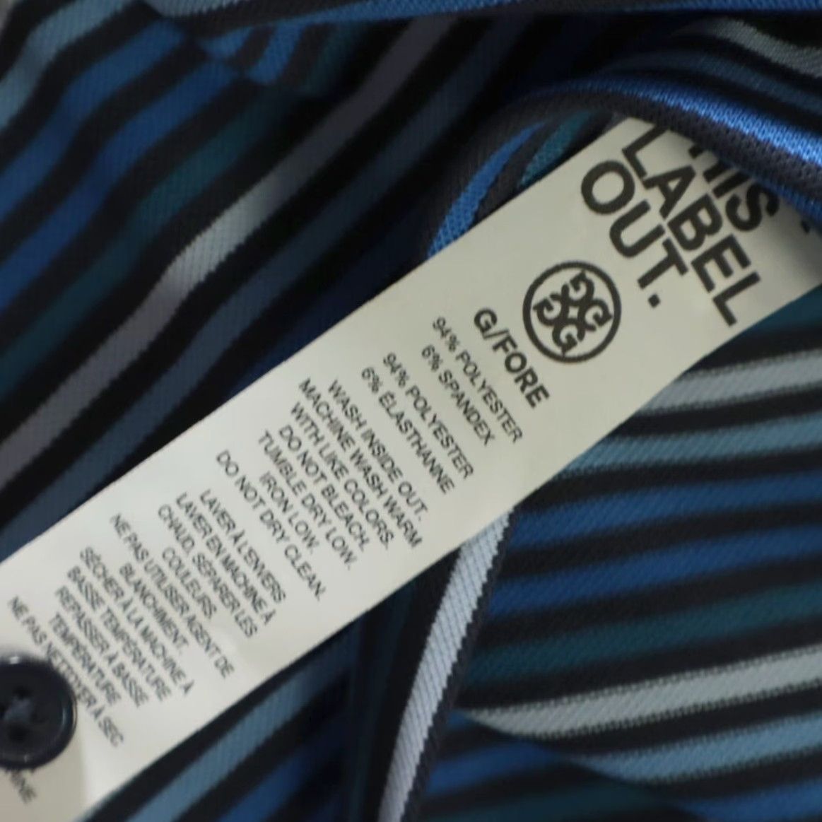 G/FORE G/Fore Cinque Terre Rib Stretch Polyester Striped Polo Shirt Racer Men's 2XL Size US XXL / EU 58 / 5 - 7 Thumbnail