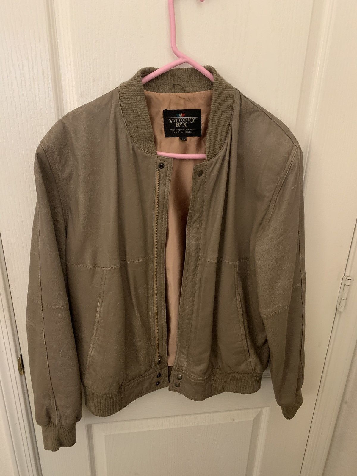 Vintage Toffee vintage Italian leather bomber Size US M / EU 48-50 / 2 - 1 Thumbnail