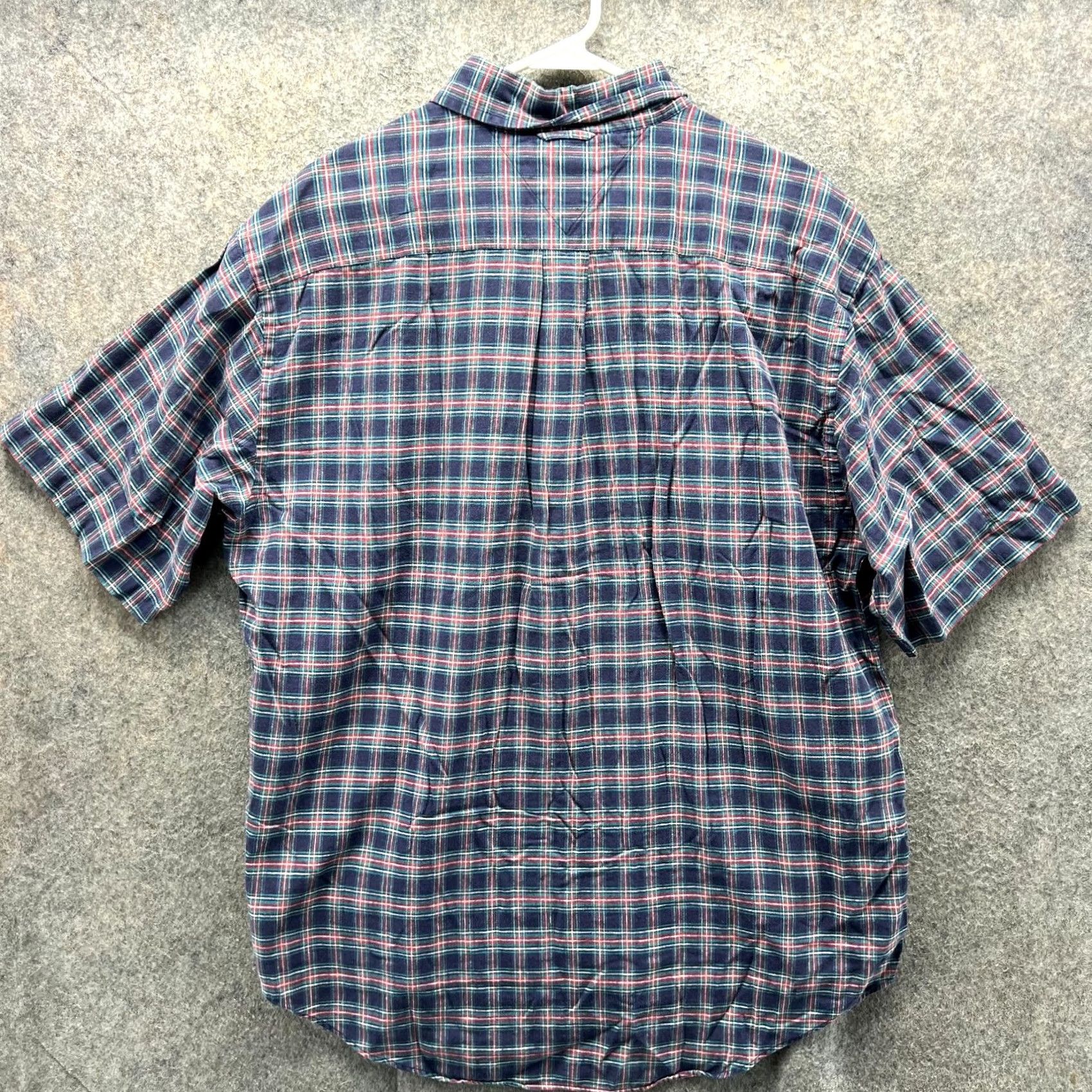 Tommy Hilfiger VINTAGE Tommy Hilfiger Shirt Mens Large Blue Plaid Short Sleeve Button-Down Preppy Size US L / EU 52-54 / 3 - 2 Thumbnail