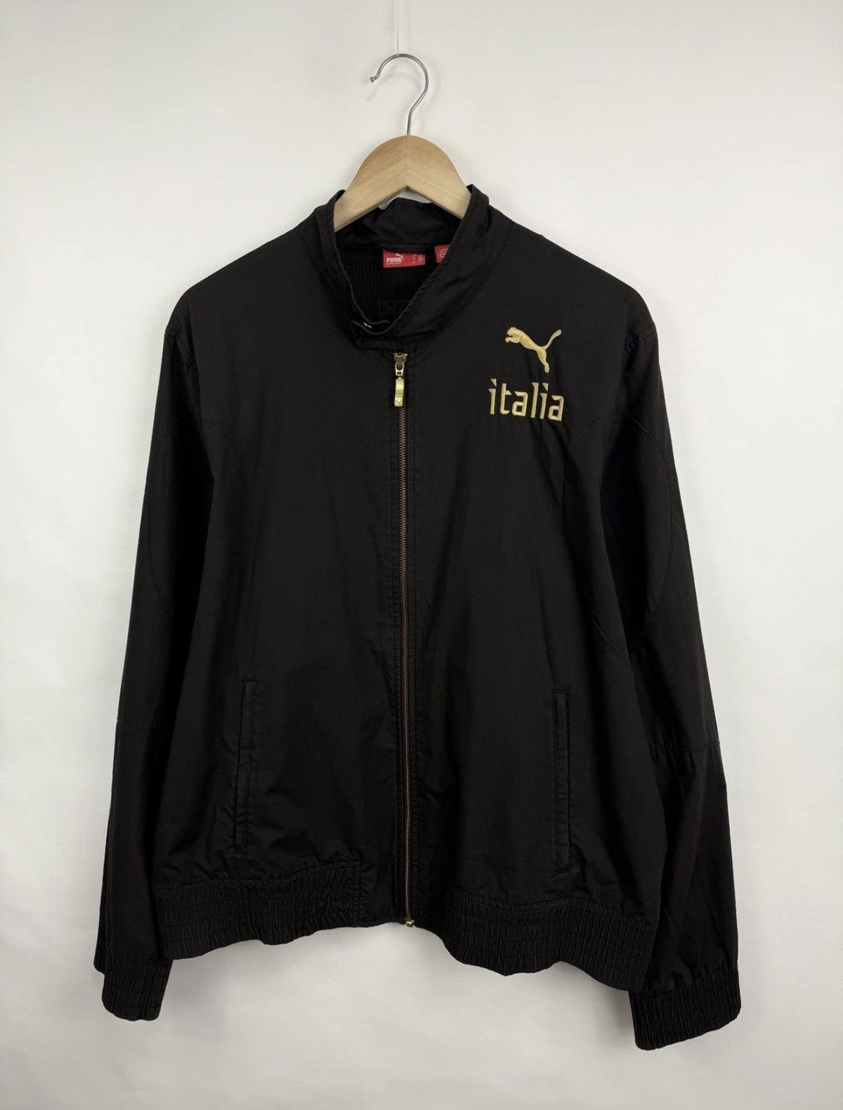 Puma 🇮🇹 Vintage Y2K Puma Italy Soccer Jersey Zip Jacket Retro Size US L / EU 52-54 / 3 - 4 Thumbnail