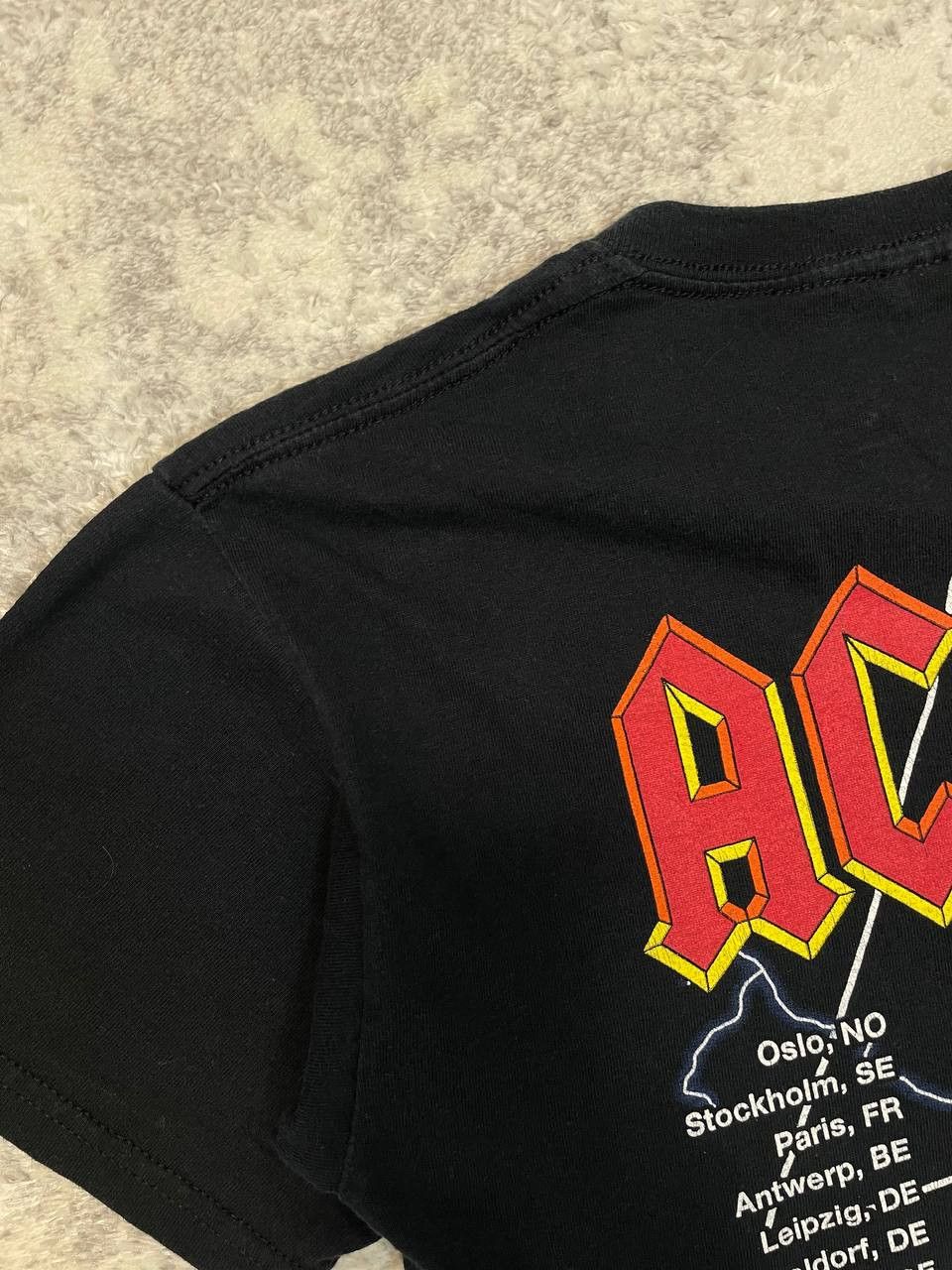 AC/DC Vintage AC/DC 2009 European Tour Black Ice Shirt Concert Size US S / EU 44-46 / 1 - 6 Thumbnail