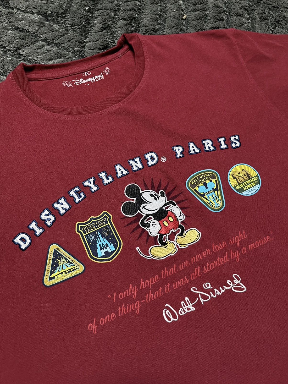 Disney Vintage Red Burgundy Tee T-Shirt Print Disney Disneyland Size US M / EU 48-50 / 2 - 3 Thumbnail