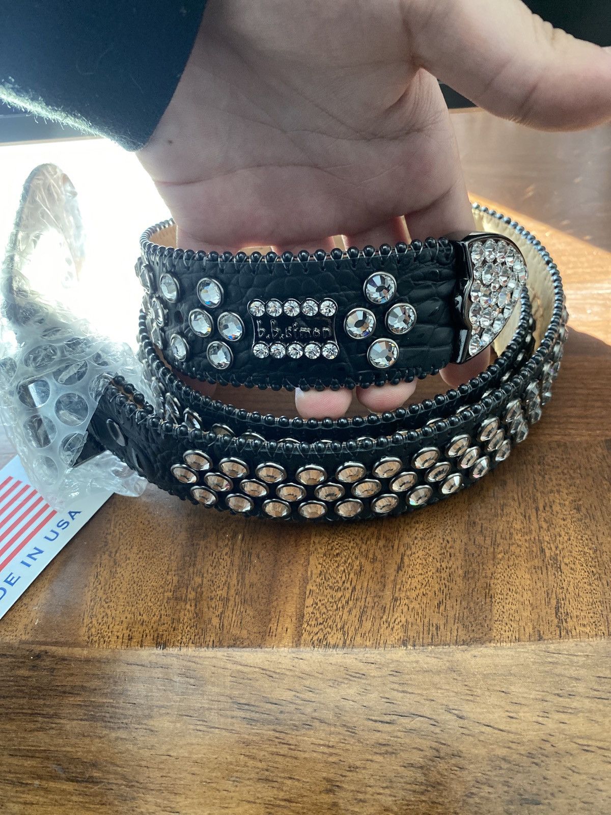 B.B. Simon B.B. Simon black full swarovski belt Size 36 - 5 Thumbnail