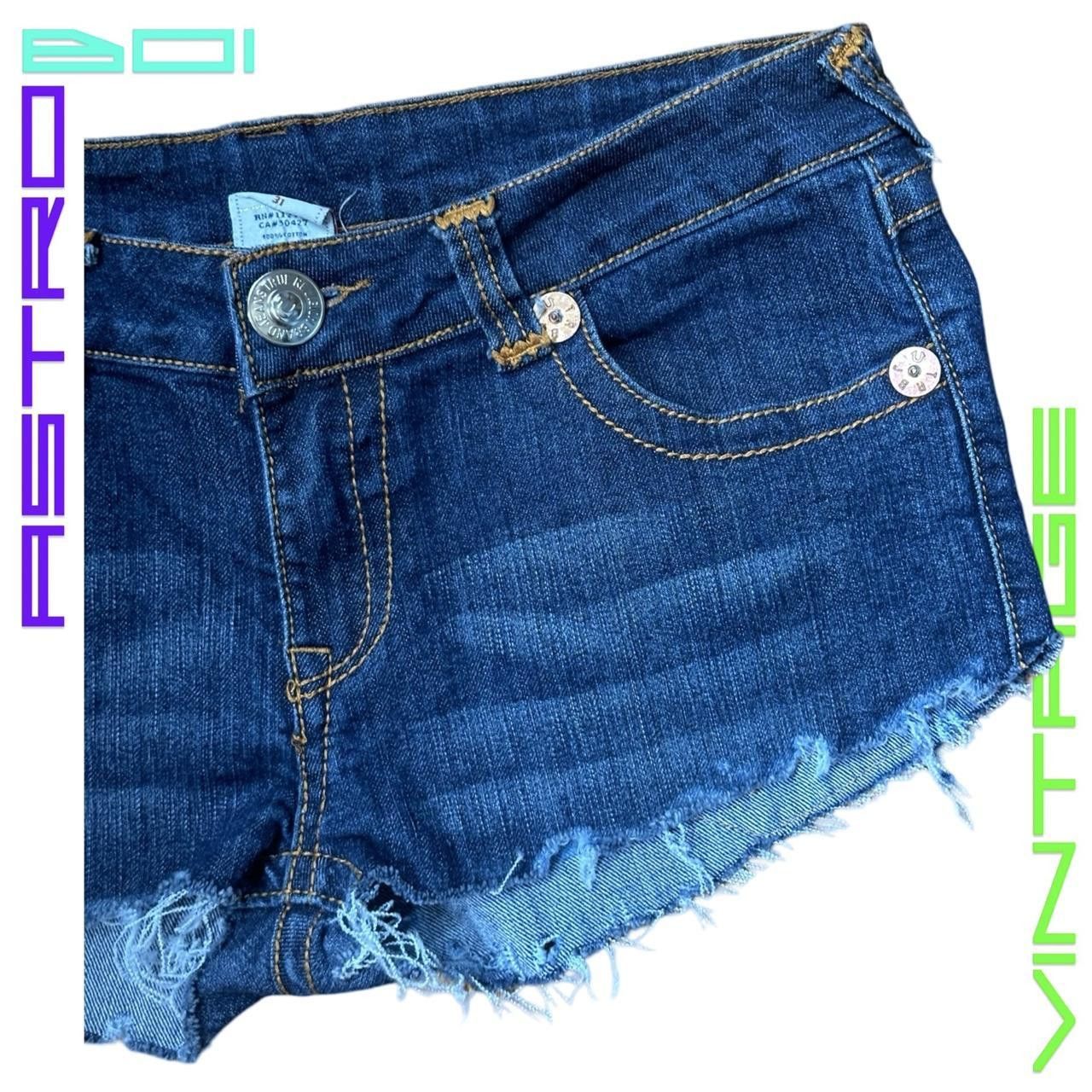 True Religion VINTAGE TRUE RELIGION BLUE DENIM SHORTS _ 32" Size 32" / US 10 / IT 46 - 4 Thumbnail