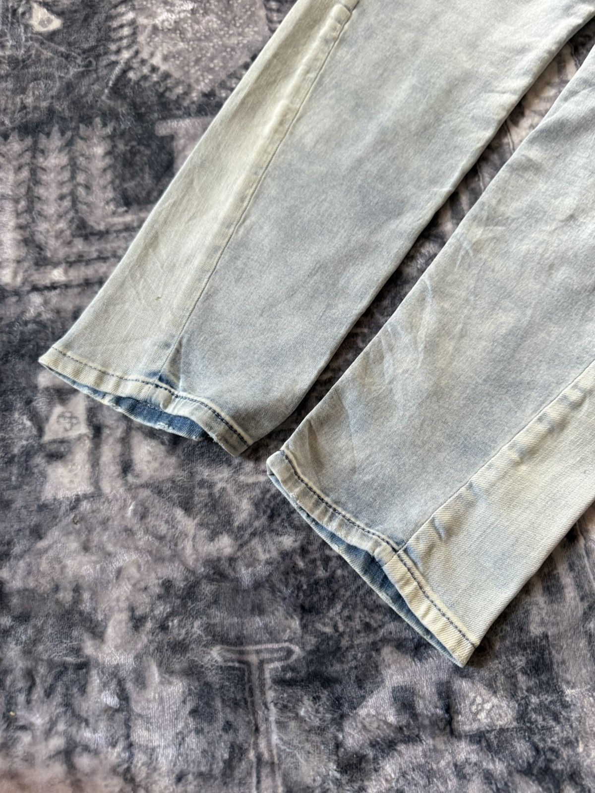Diesel × Vintage 2000s Diesel Narrot Dr-Ne Denim Hybrid Sweatpants Size US 31 - 14 Thumbnail