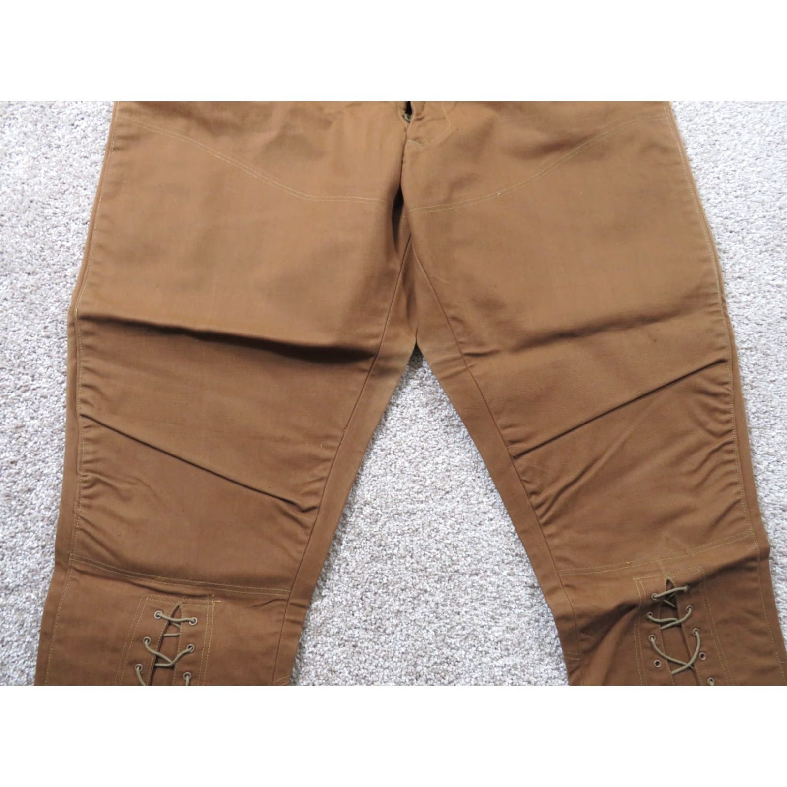 Vintage VINTAGE Duxbak Hunting Pants Canvas 42x30 Button FLY Brown 1920s Mens Adults Size US 42 / EU 58 - 3 Thumbnail