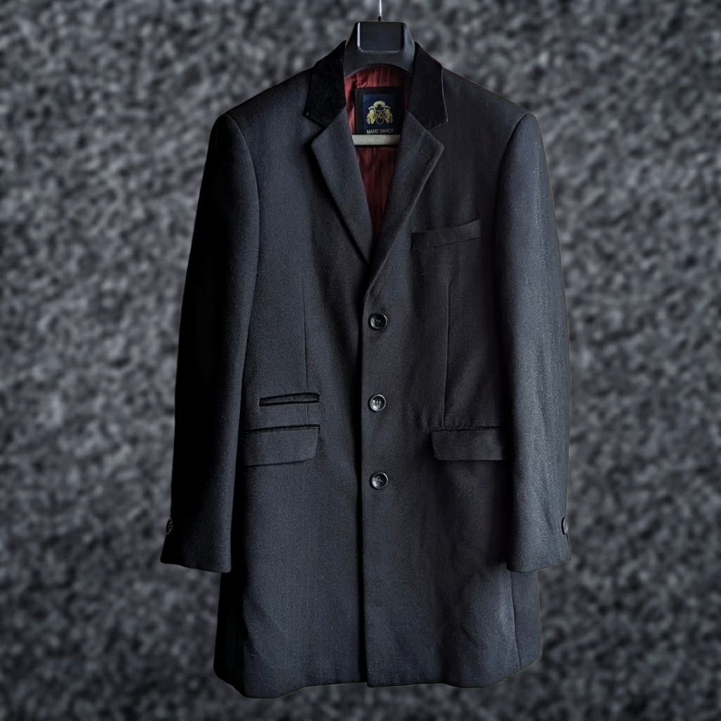 Vintage Marc Darcy “Messi” Longline Blazer Jacket Black Mens 38R Formal Smart Blazer Jacket Mens Black 38R London Style Tuxedo Mens Size 38R - 1 Thumbnail