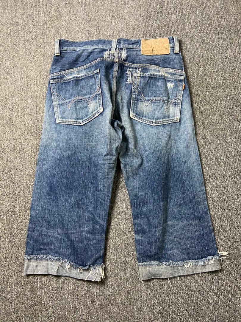 Edwin Edwin Distressed Ripped Crop Jeans (197) Size US 34 / EU 50 - 2 Thumbnail