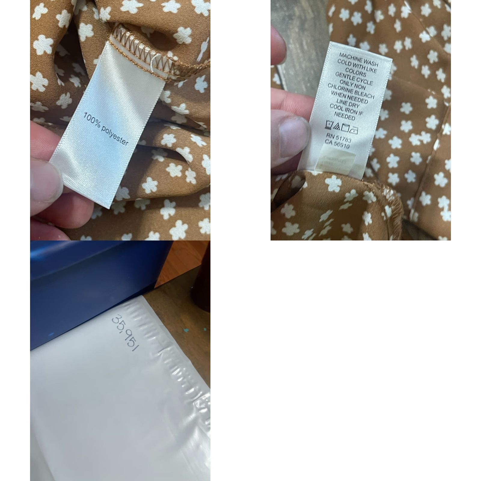 Vintage Maurices Shirt Women's Medium Brown White Floral Long Sleeve Button Up Shirt Size M / US 6-8 / IT 42-44 - 8 Thumbnail