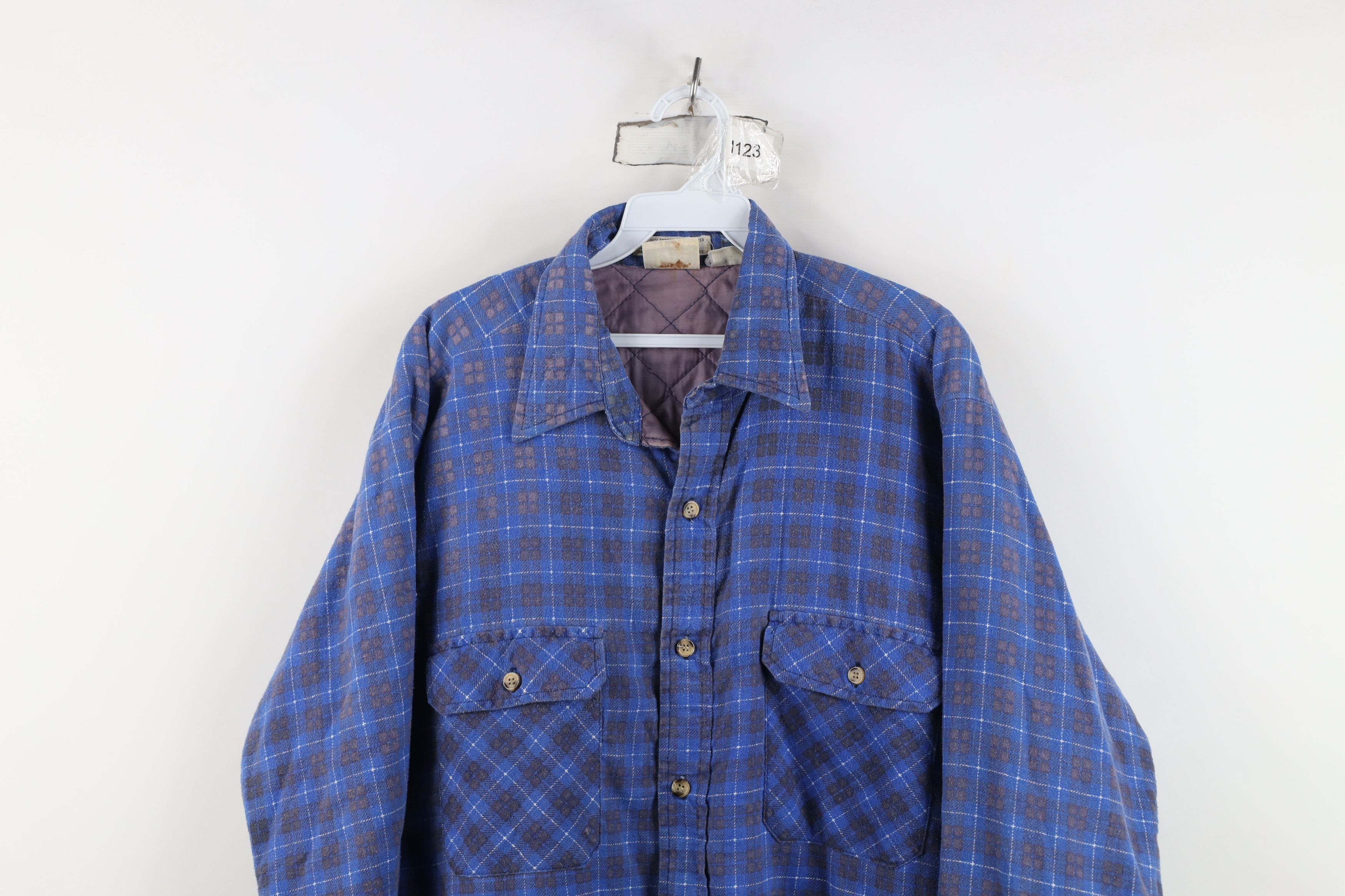 Lee Vintage 70s Lee Flannel Button Shirt Jacket Jac Shirt Size US L / EU 52-54 / 3 - 2 Thumbnail