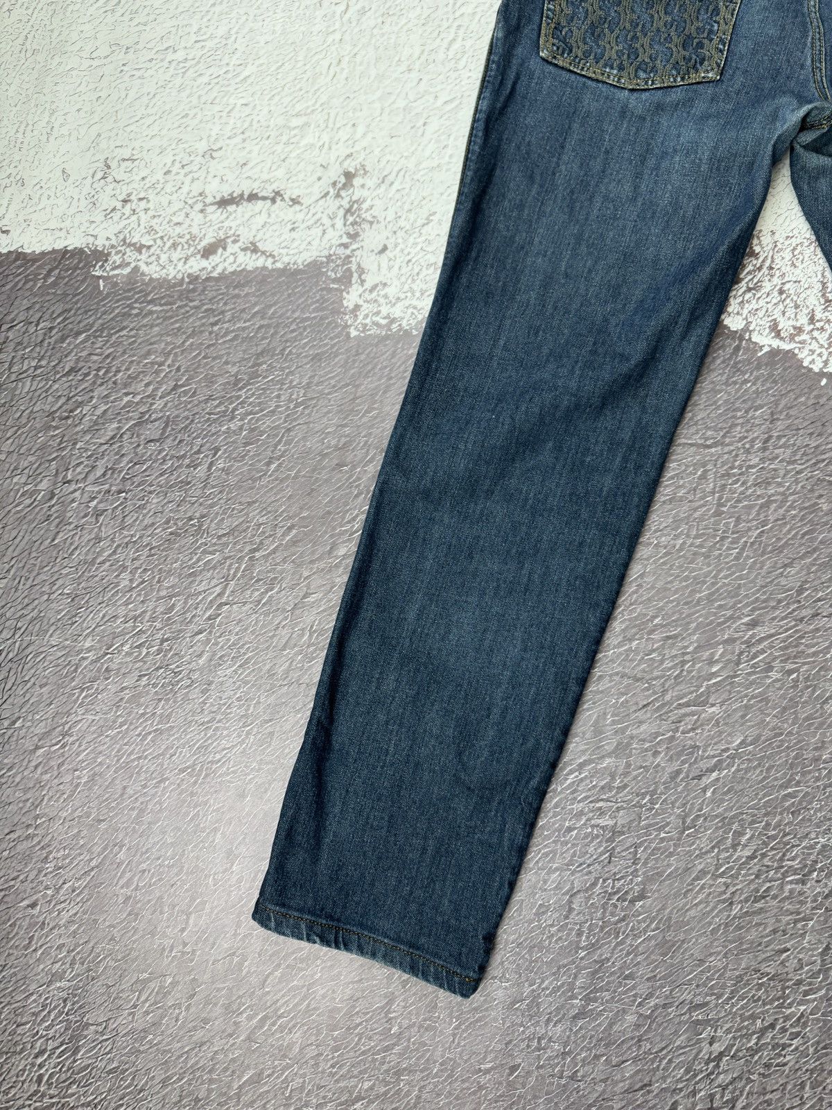 Billionaire Couture Billionaire Couture embroidered multilogo indigo jeans Size US 34 / EU 50 - 4 Thumbnail