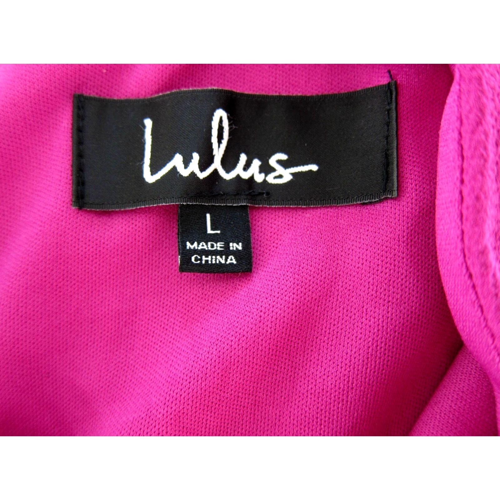 Lulus VINTAGE NWT Lulu's Magenta Pink Long Sleeve Flare Sleeve Sheath Dress Women Large Size L / US 10 / IT 46 - 3 Thumbnail