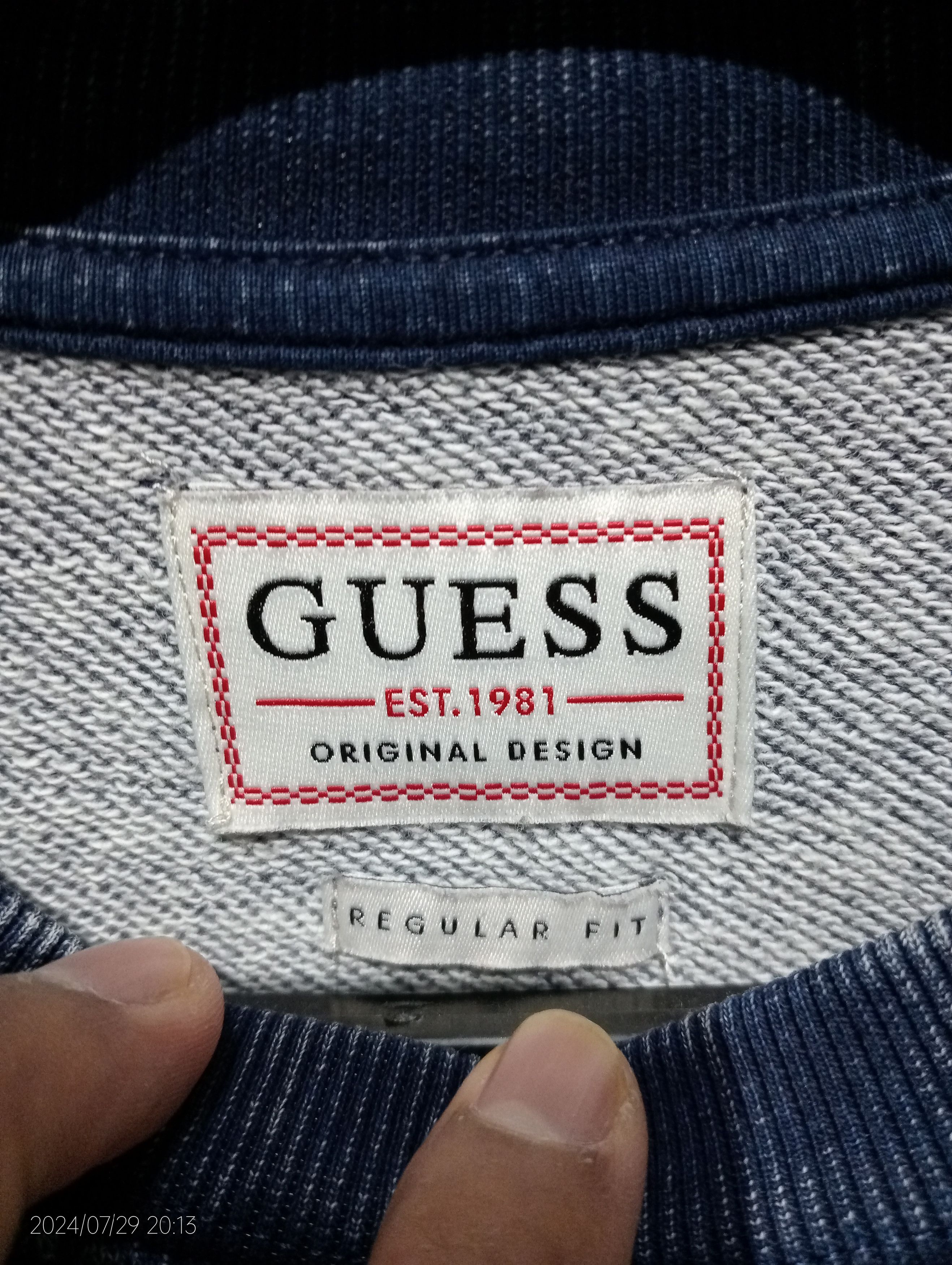 Guess Vintage Guess Regular Fit Denim Crewneck Sweatshirt Size US M / EU 48-50 / 2 - 4 Thumbnail