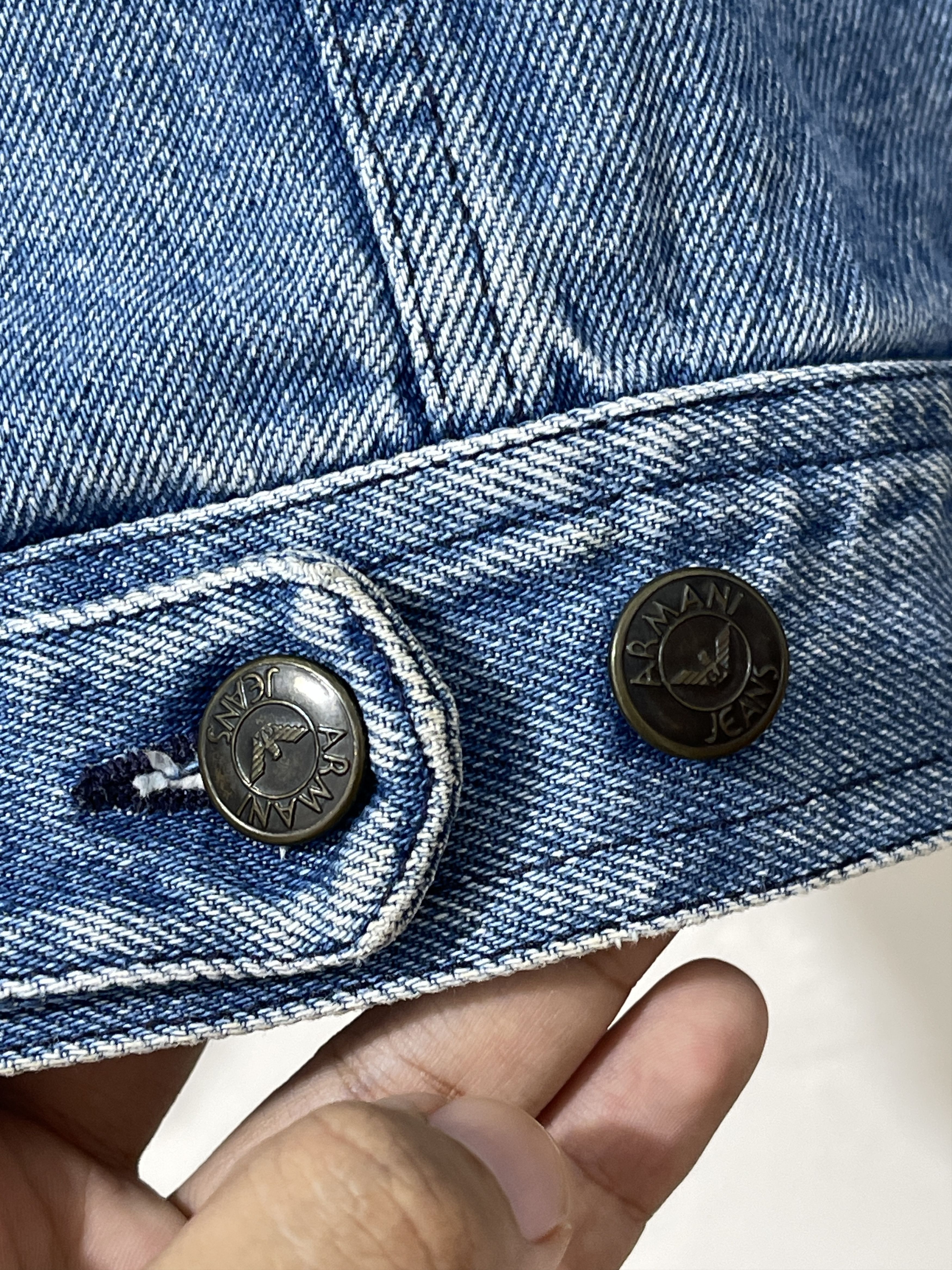 Armani Vintage 80s Armani Jeans Archive 10th Anniv Denim Jacket Size US S / EU 44-46 / 1 - 18 Thumbnail