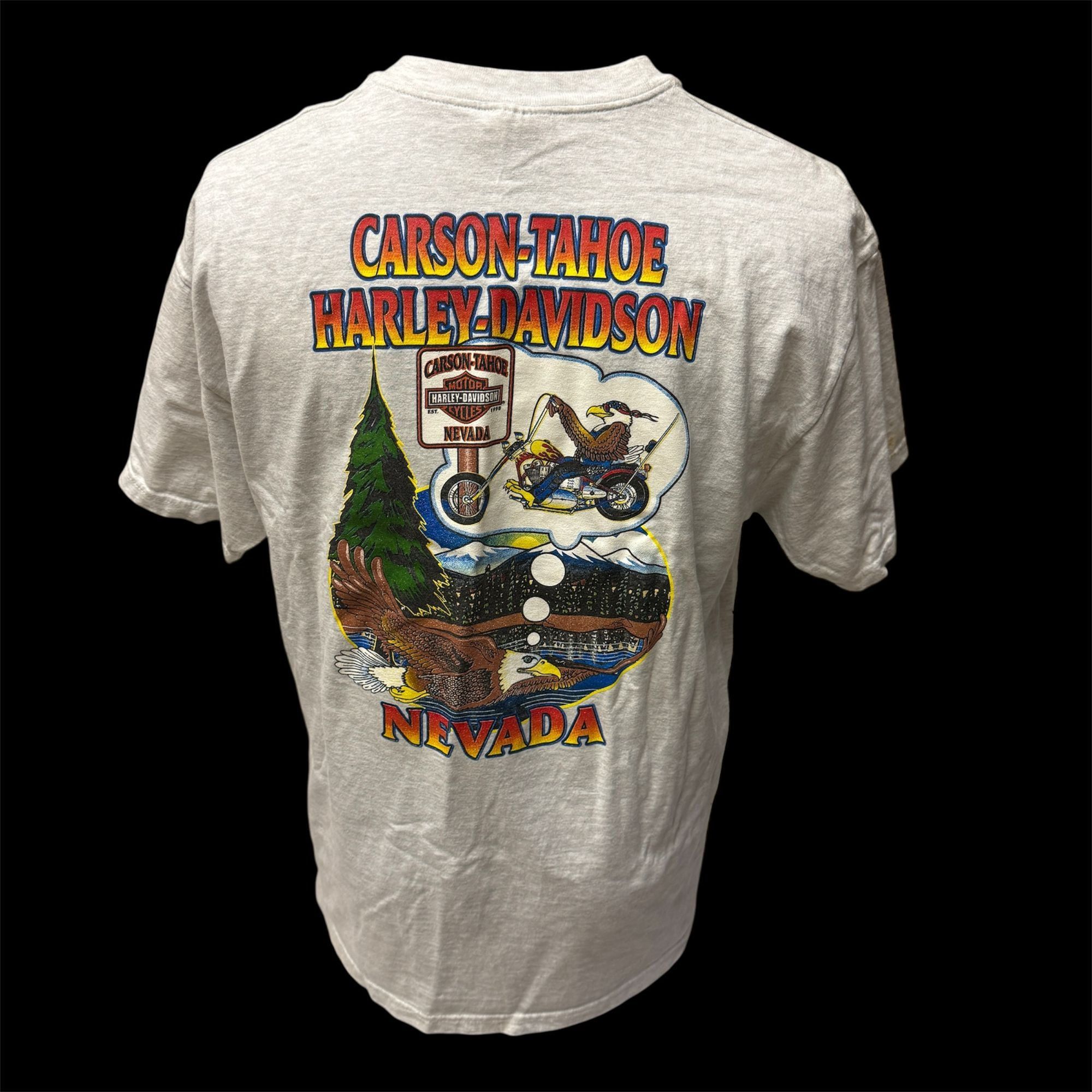 Hanes Harley Davidson Heather Nevada Motorcycle EAGLE CRUSIN Biker Size US L / EU 52-54 / 3 - 3 Thumbnail