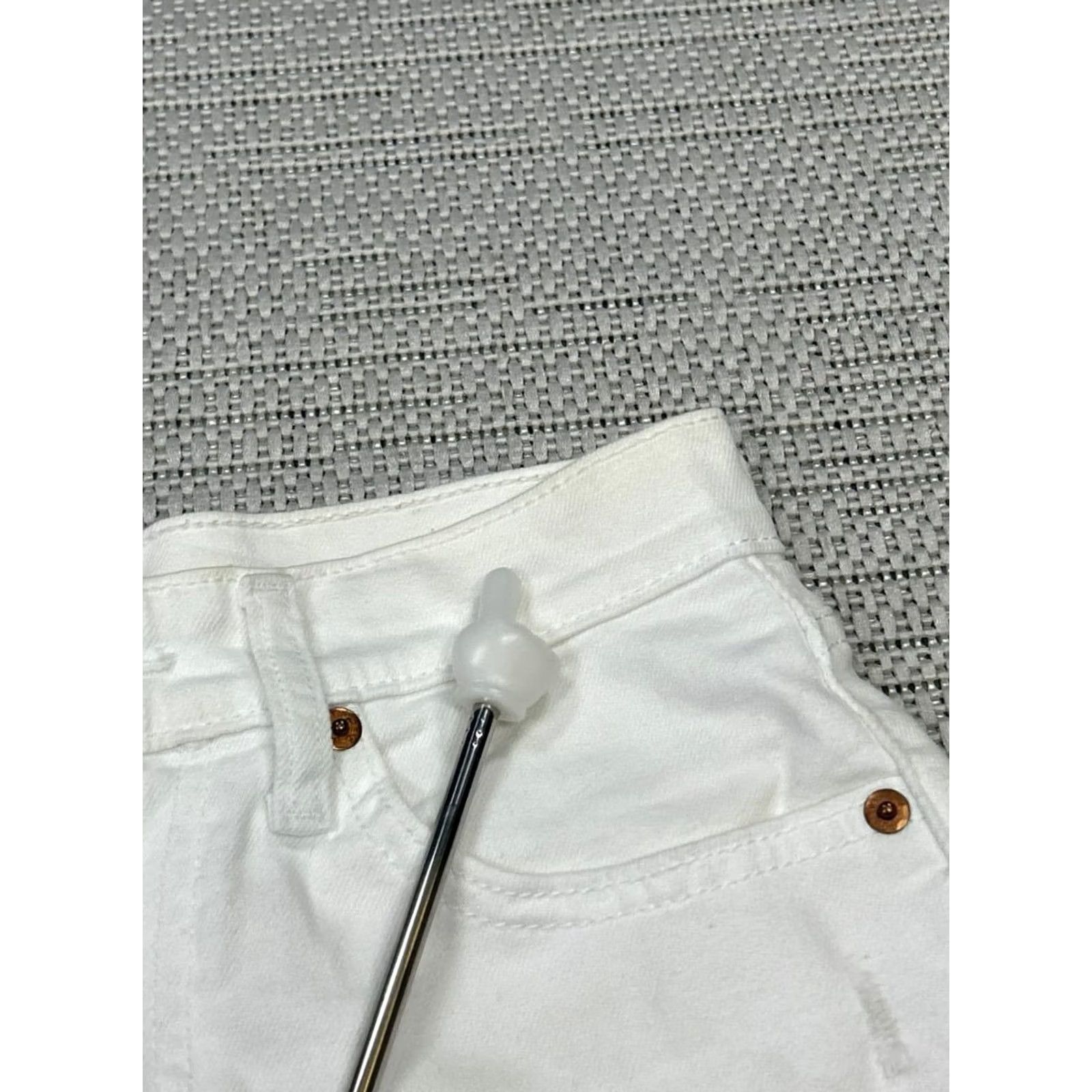 Levi's Levi'S Shorts Womens 25 White Denim Mid Rise Cut Offs Size 42" / US 20 - 5 Thumbnail