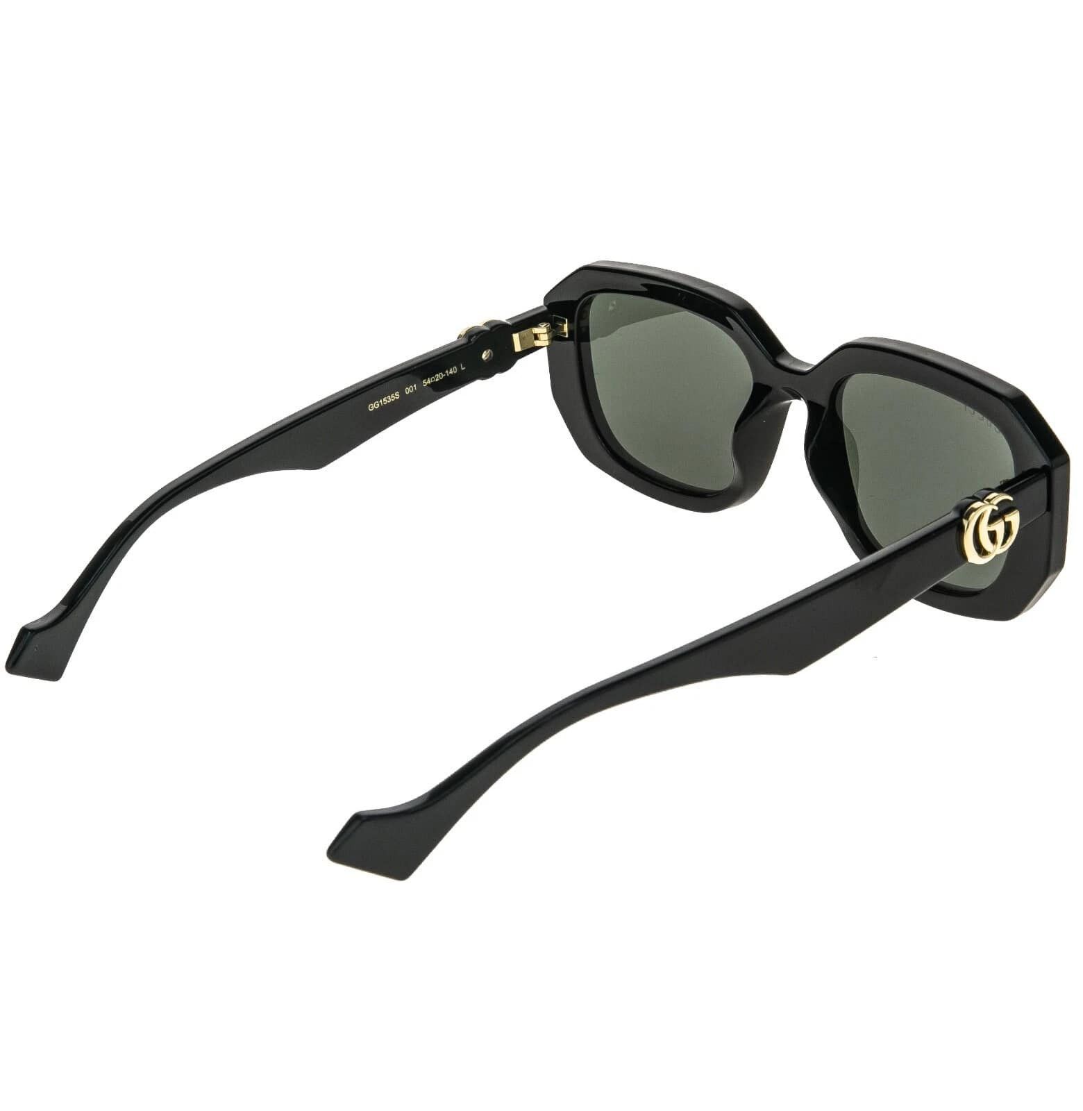 Gucci GUCCI Black 1535 Geometric Gold Gg1535S Sunglasses 001 Size ONE SIZE - 4 Thumbnail