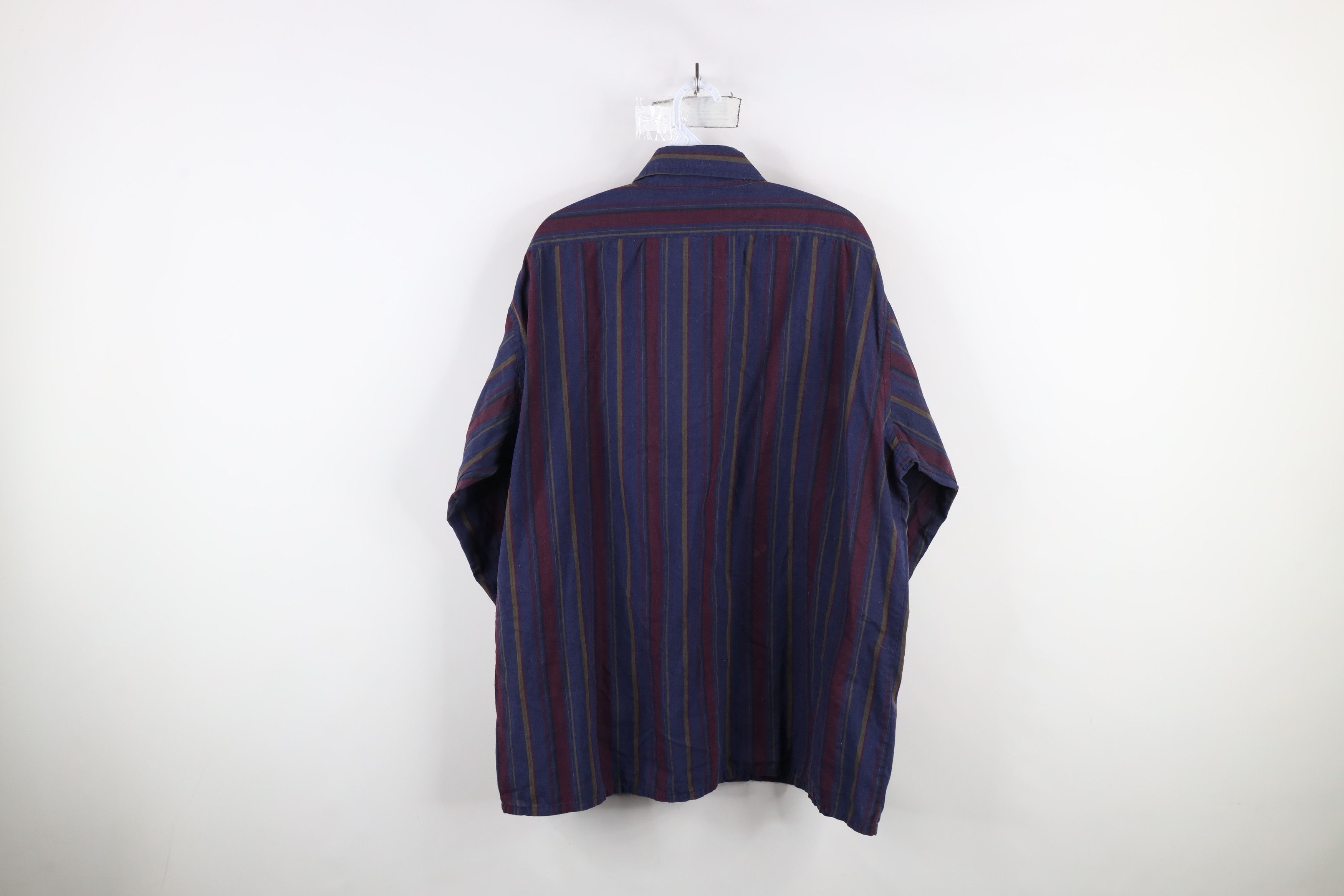 Vintage Vintage 90s Streetwear Striped Collared Button Down Shirt Size US XL / EU 56 / 4 - 8 Thumbnail
