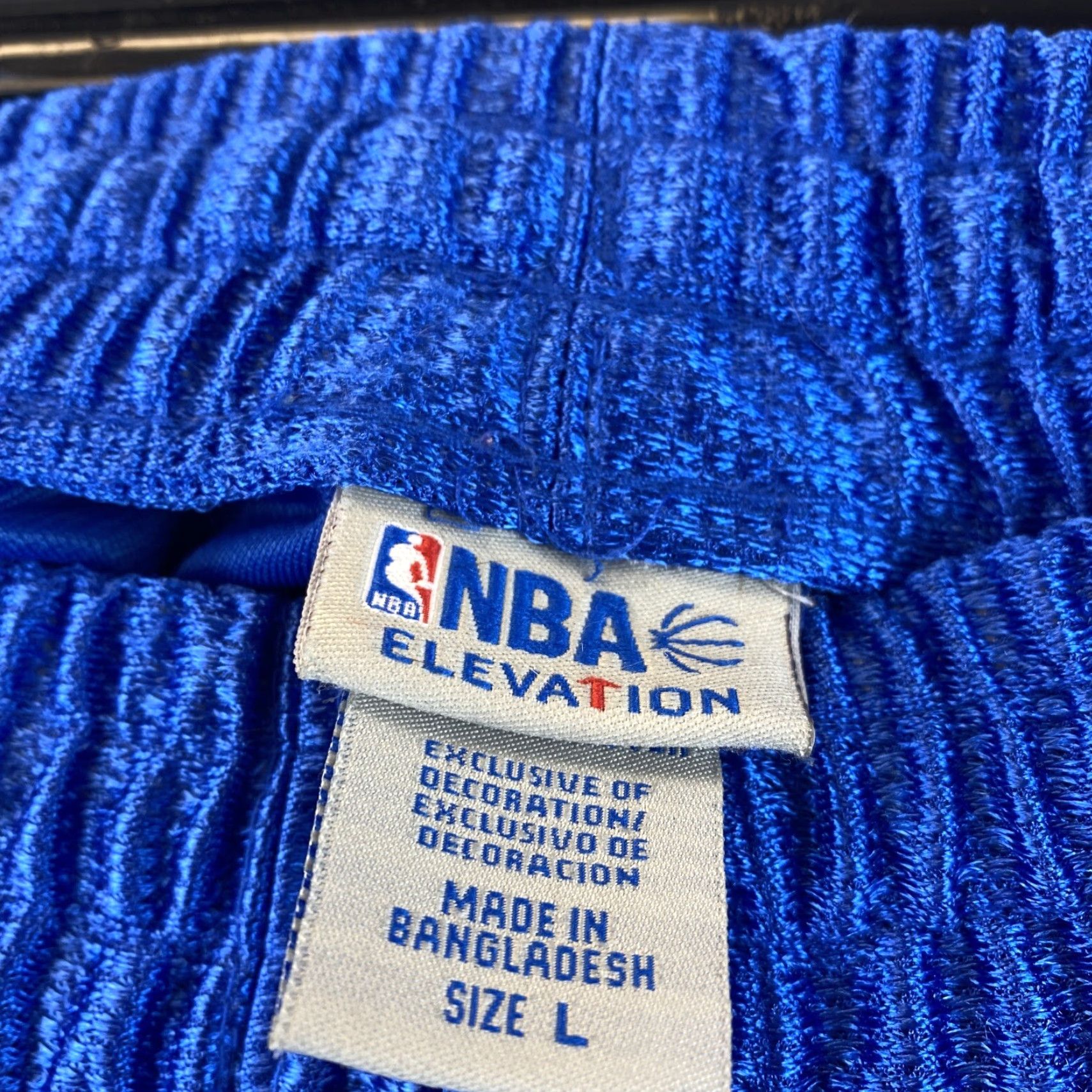 NBA NBA Mens Blue High Rise Elastic Waist Basketball Athletic Shorts Size L /84-64 Size US 33 - 4 Thumbnail