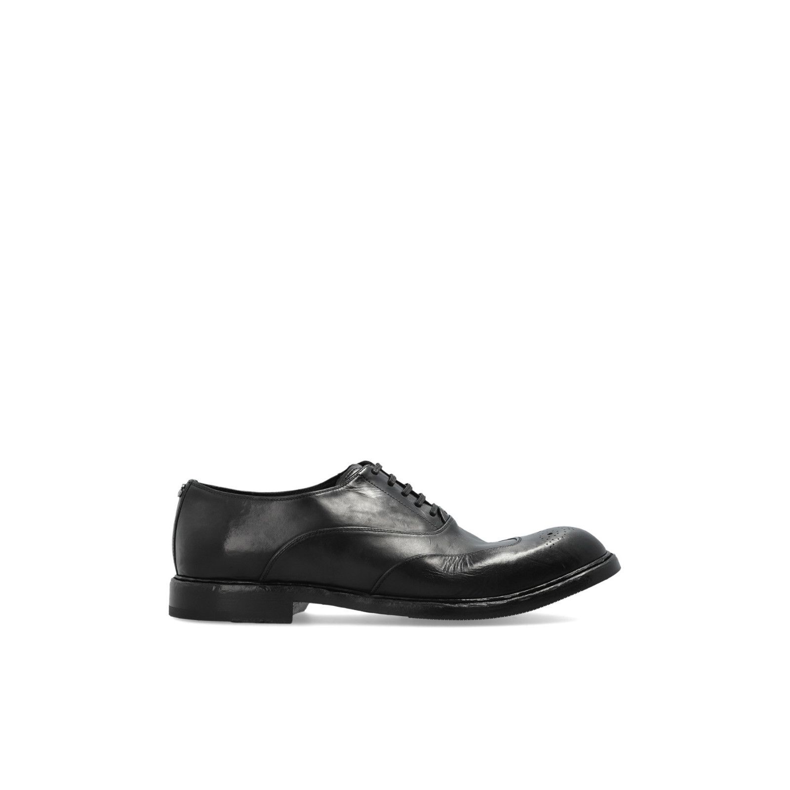 DOLCE&GABBANA Vintage Black Leather Elegant Shoes New & Auth display picture 1