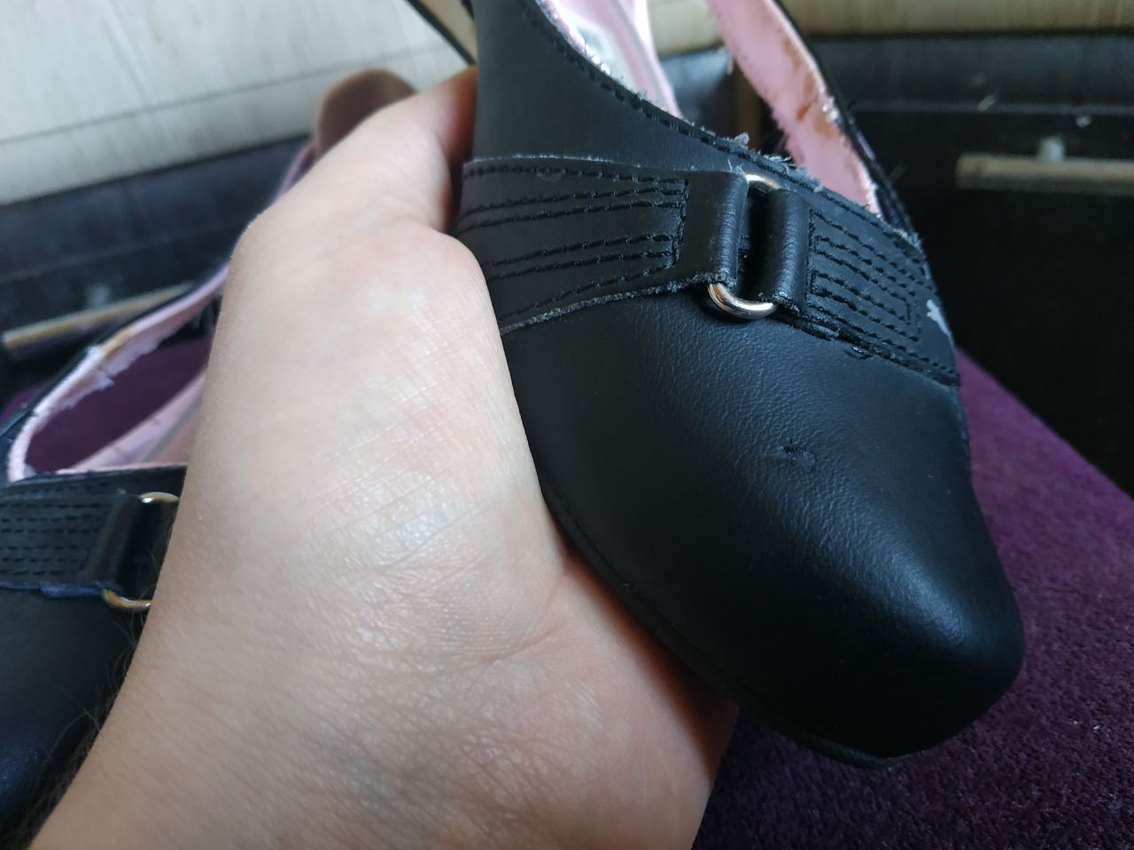 Vintage Puma Espera Patent LeatherBallet Flats Y2K PinkBlack