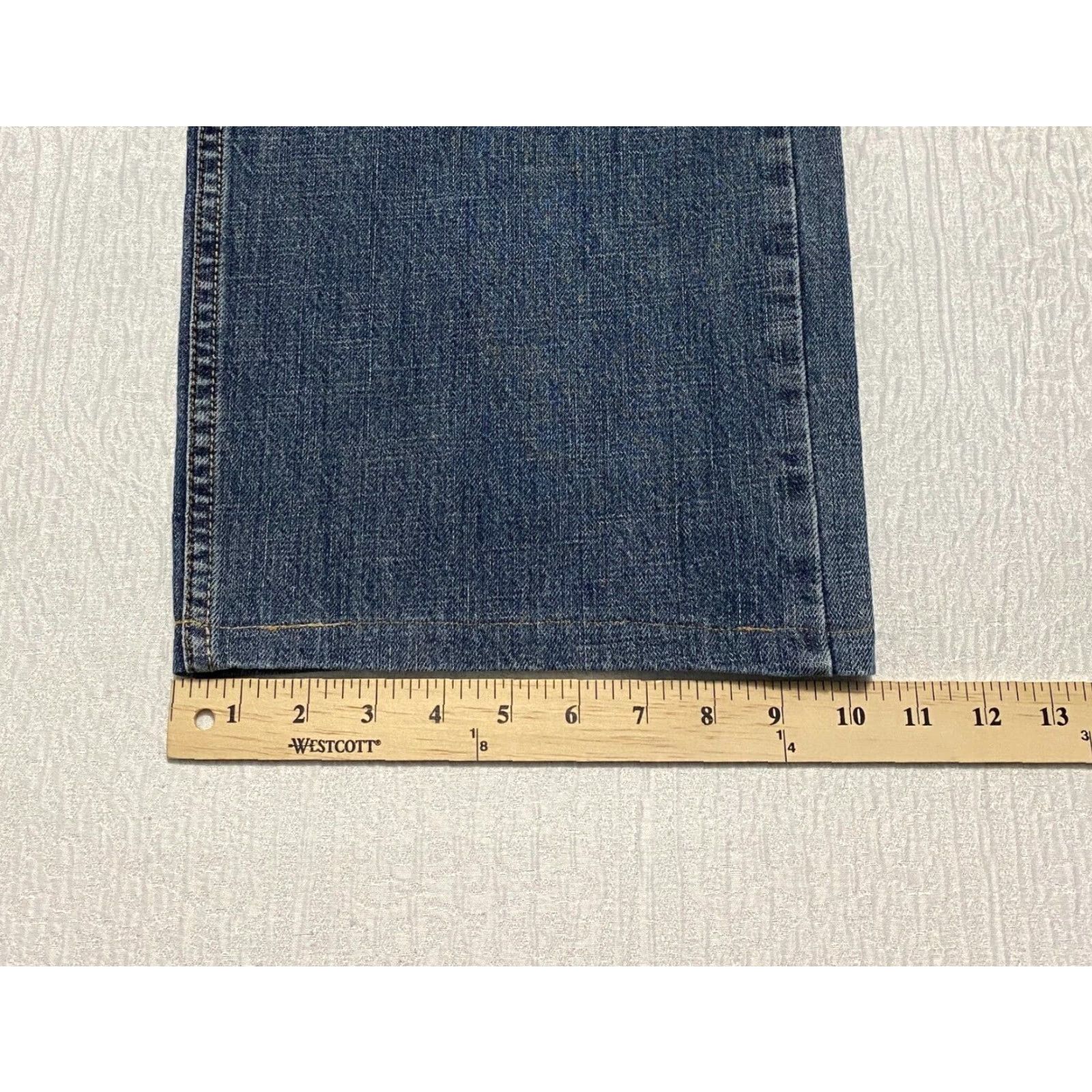 Levi's Levi's 569 Jeans Mens 38x29 Blue Wide-Leg Relaxed 5-Pocket Denim Cotton Button Zip Hemmed Whiskers Size US 38 / EU 54 - 7 Thumbnail