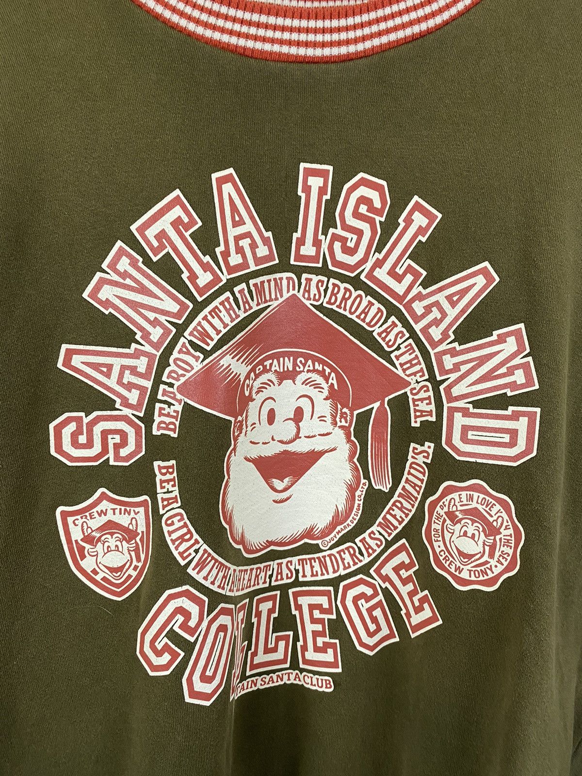 Vintage Vintage College Captain Santa Crewneck Green Rare Size US L / EU 52-54 / 3 - 4 Thumbnail