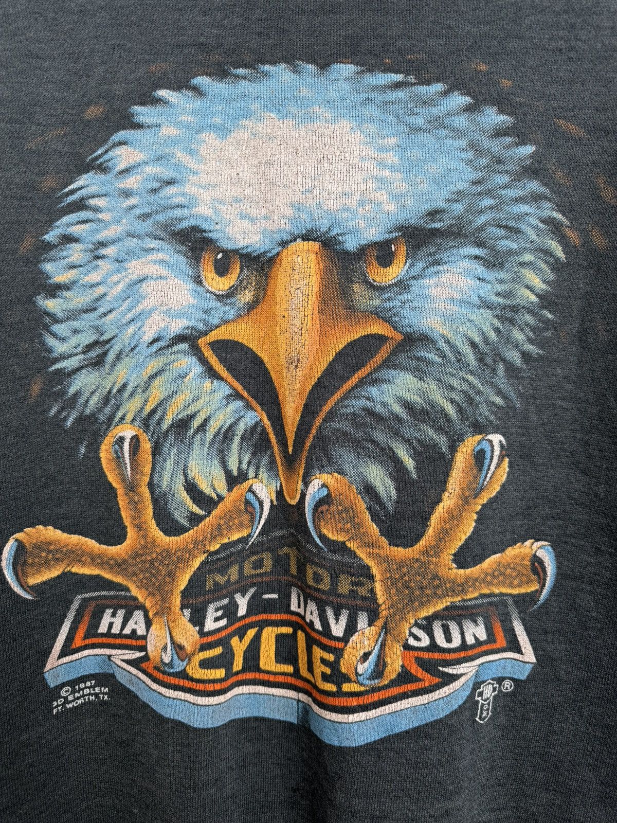 Harley Davidson Vintage Harley Davidson 3D Sleeveless Cut Eagle 1986 Size US L / EU 52-54 / 3 - 1 Thumbnail
