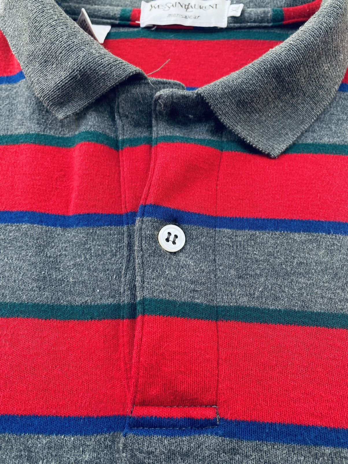 Yves Saint Laurent Vintage 80s Yves Saint Laurent Striped long Sleeve Size US XL / EU 56 / 4 - 4 Thumbnail