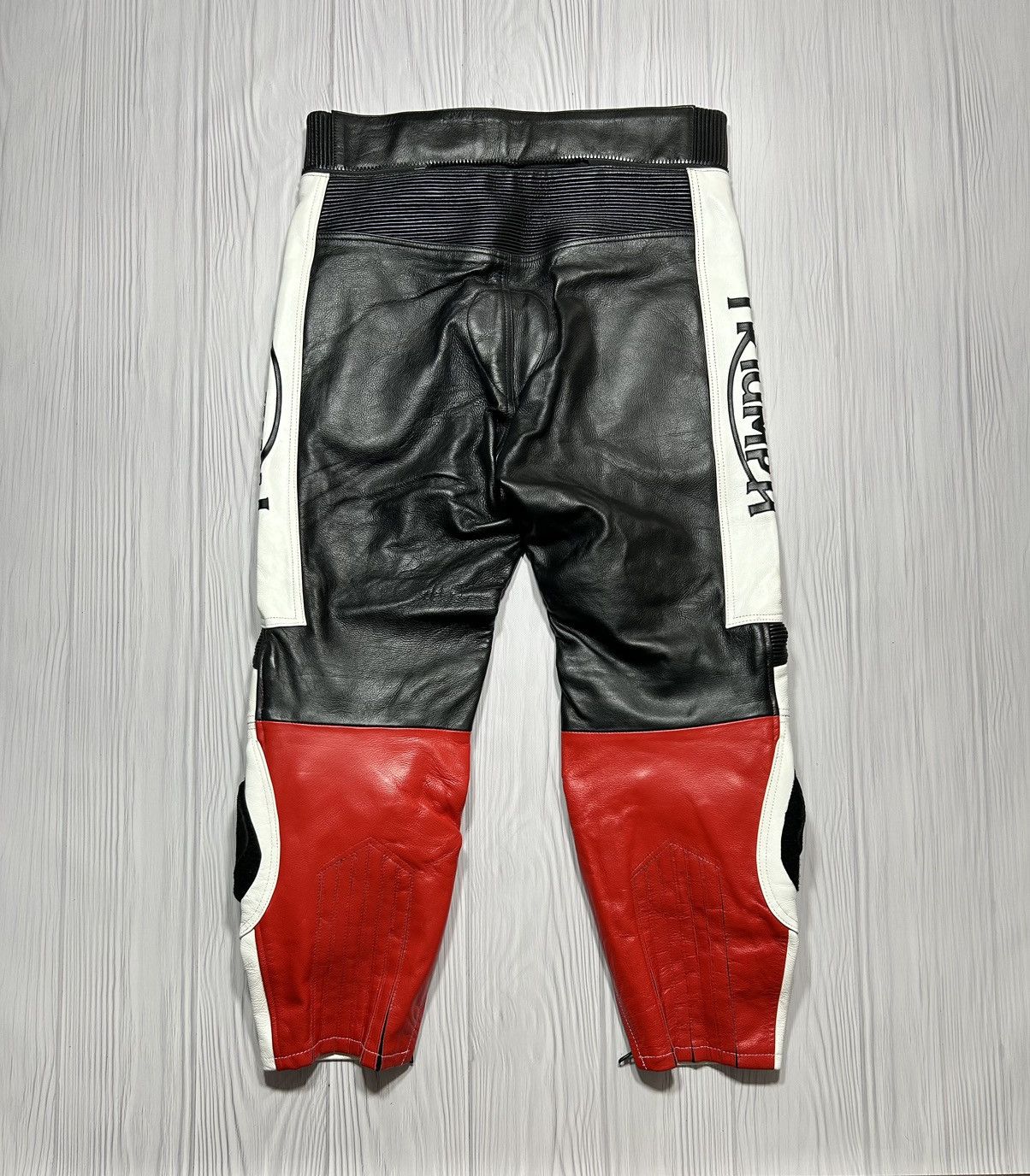 Genuine Leather TRIUMPH Real Heavy Leather Pants Moto Theme Racing Size XXL Size US 38 / EU 54 - 14 Thumbnail
