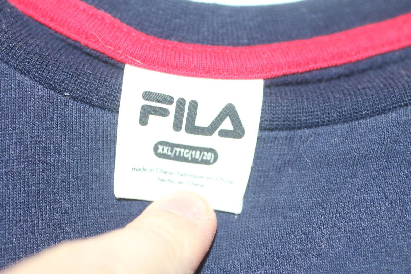 Fila FILA Large Logo All-Over Print T-Shirt Navy Blue XXL Woman Size XXL / US 16-18 / IT 52-54 - 4 Thumbnail