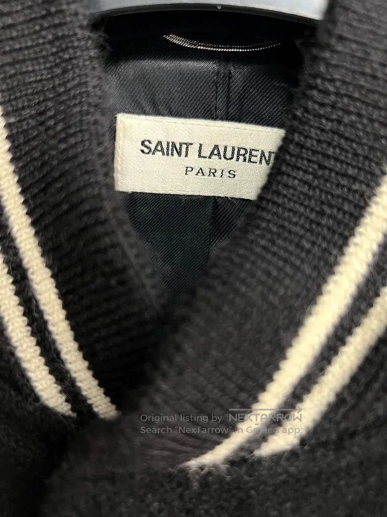 Saint Laurent Paris Saint Laurent Leather Wool Varsity Jacket. Size US M / EU 48-50 / 2 - 3 Thumbnail