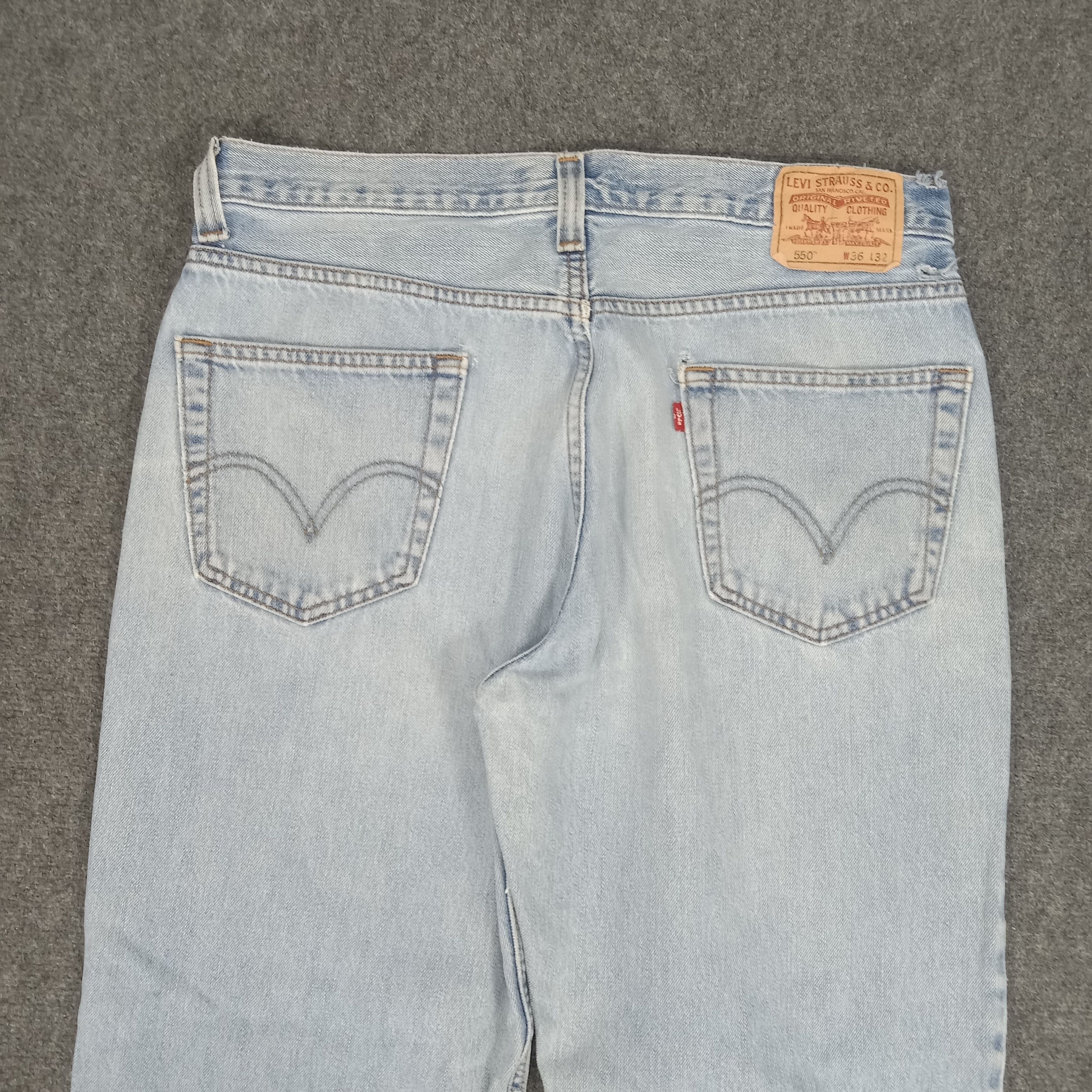 Levi's × Vintage Levi's 550 American Distressed Denim Jeans Size US 35 - 6 Thumbnail