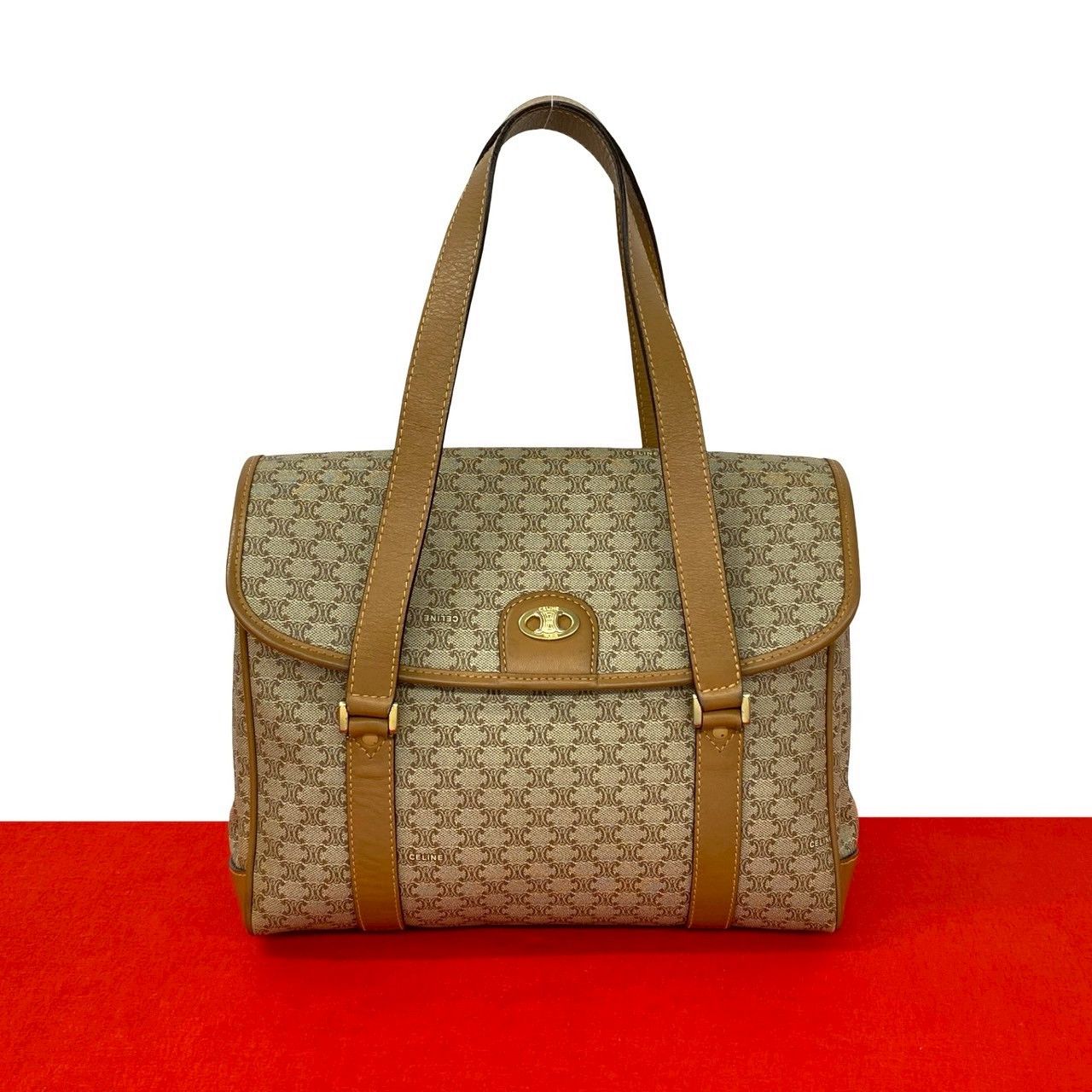 Celine Celine Celine Macadam Blazon Leather Handbag Leather Tote Bag DUTY FREE for USA Size ONE SIZE - 1 Thumbnail