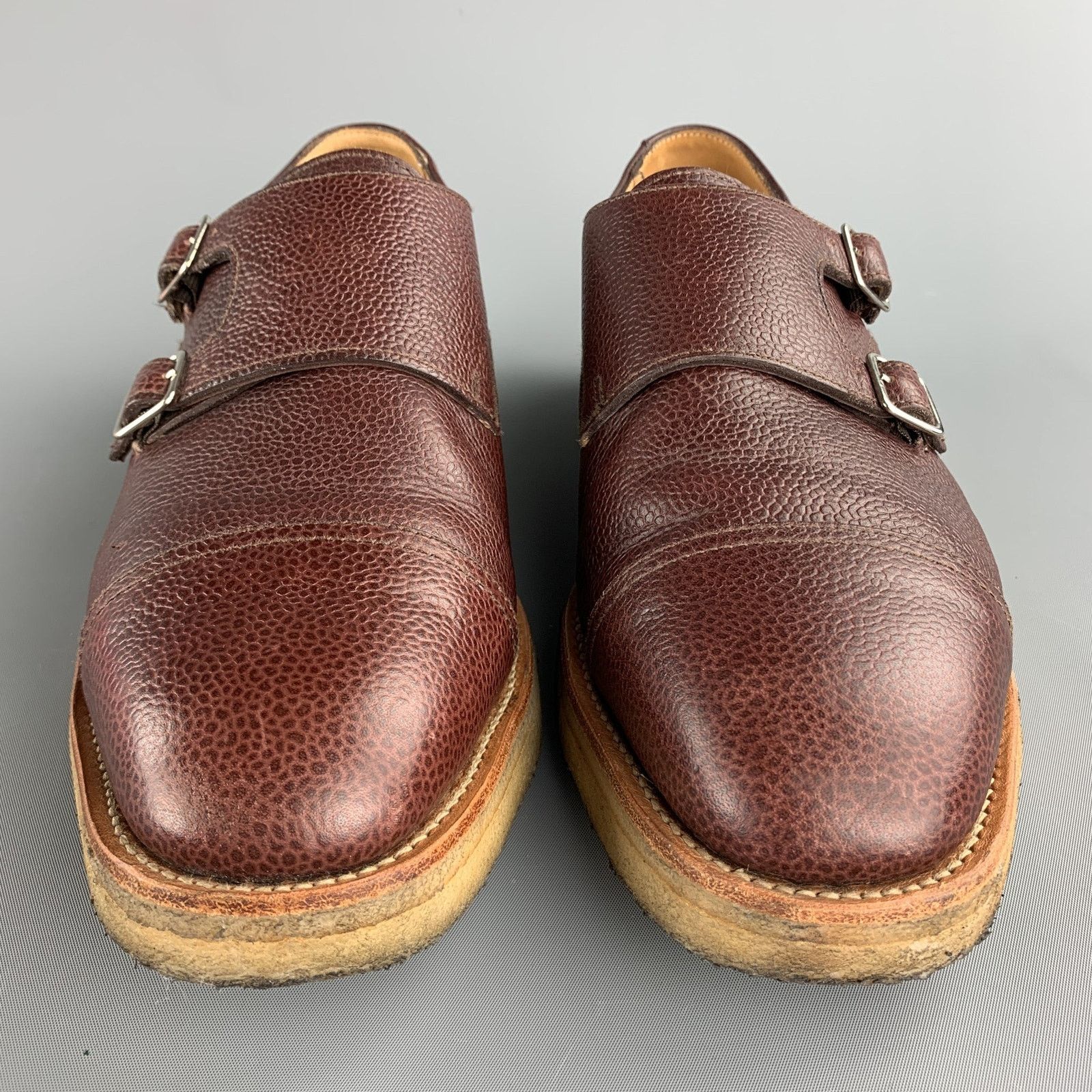 Mark McNairy MARC MCNAIRY Size 10 Brown Leather Double Monk Strap Loafers Size US 10 / EU 43 - 4 Thumbnail