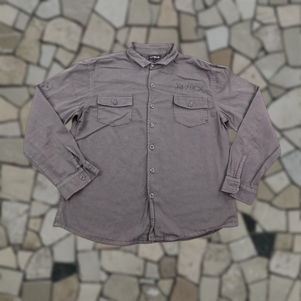 Rails Rails Shirt Men Large Gray Twill Button-Up Long Sleeve Work Utility Made In USA Men’s Regular Fit with Pockets Size US L / EU 52-54 / 3 - 1 Thumbnail
