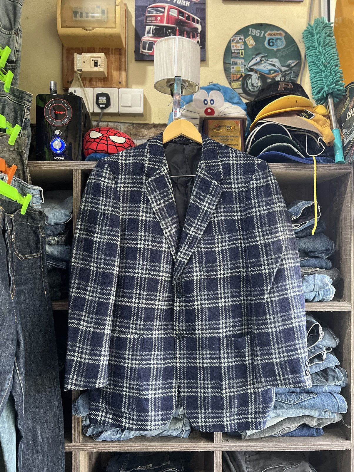 Harris Tweed 🔥Hand Woven Harris Tweed Knit Blazer Size 44S - 1 Thumbnail